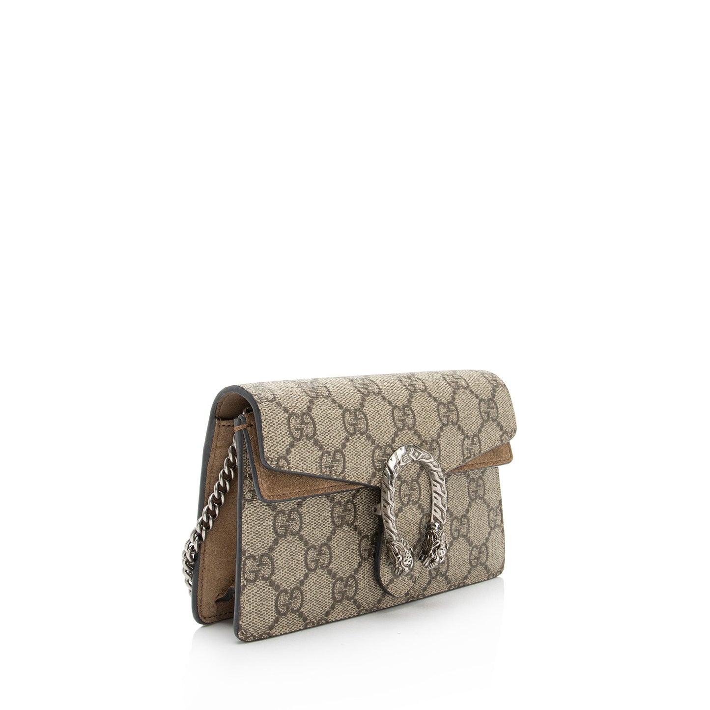 Gucci GG Supreme Dionysus Super SHF-DMxT6L Canvas Suede Brown Mini Crossbody Bag