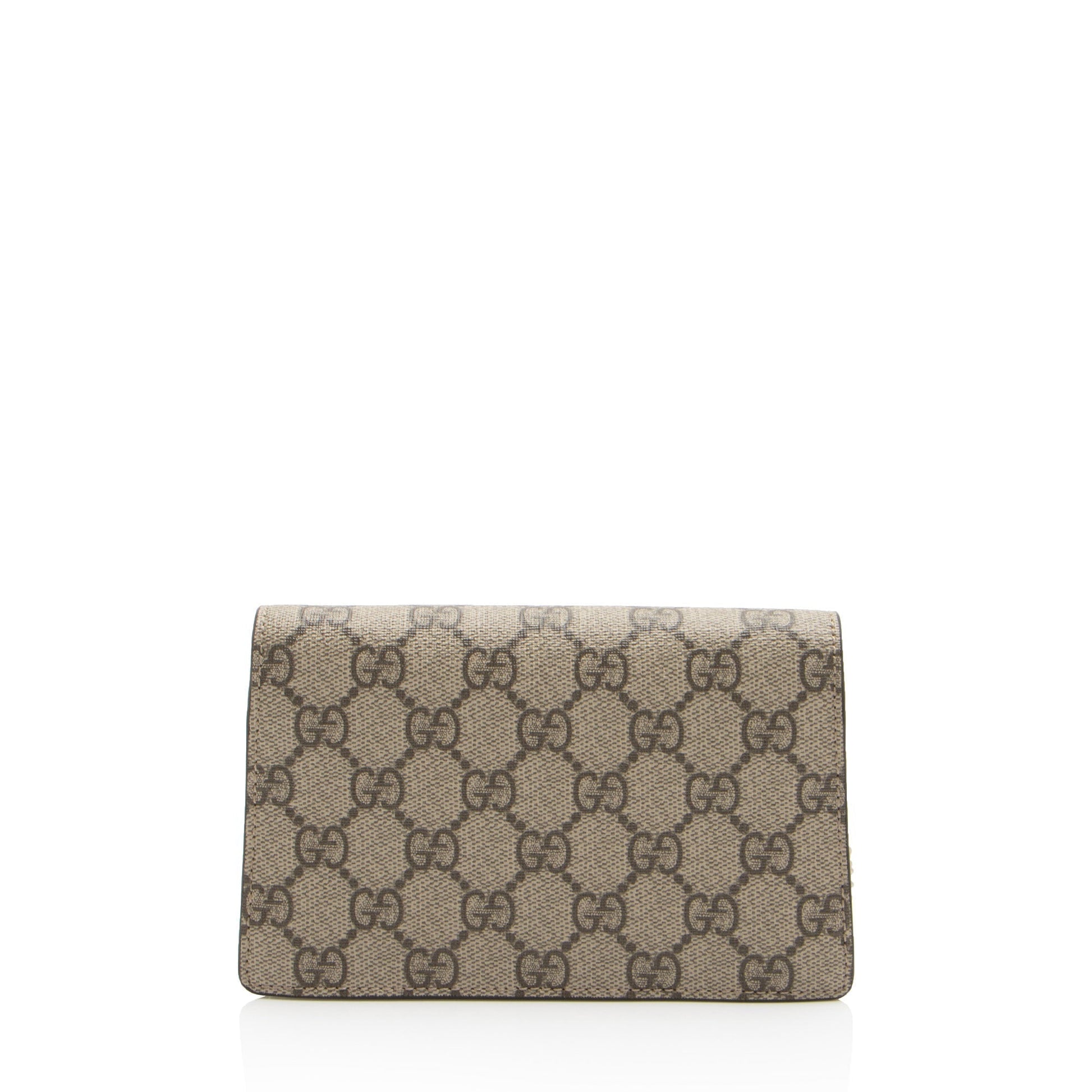Gucci GG Supreme Dionysus Super SHF-rUbeWw Leather Canvas Brown Beige Crossbody Bag