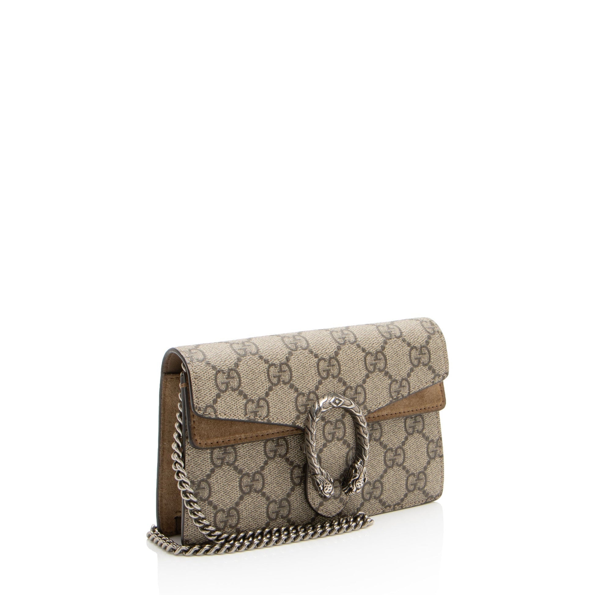 Gucci GG Supreme Dionysus Super SHF-rUbeWw Leather Canvas Brown Beige Crossbody Bag