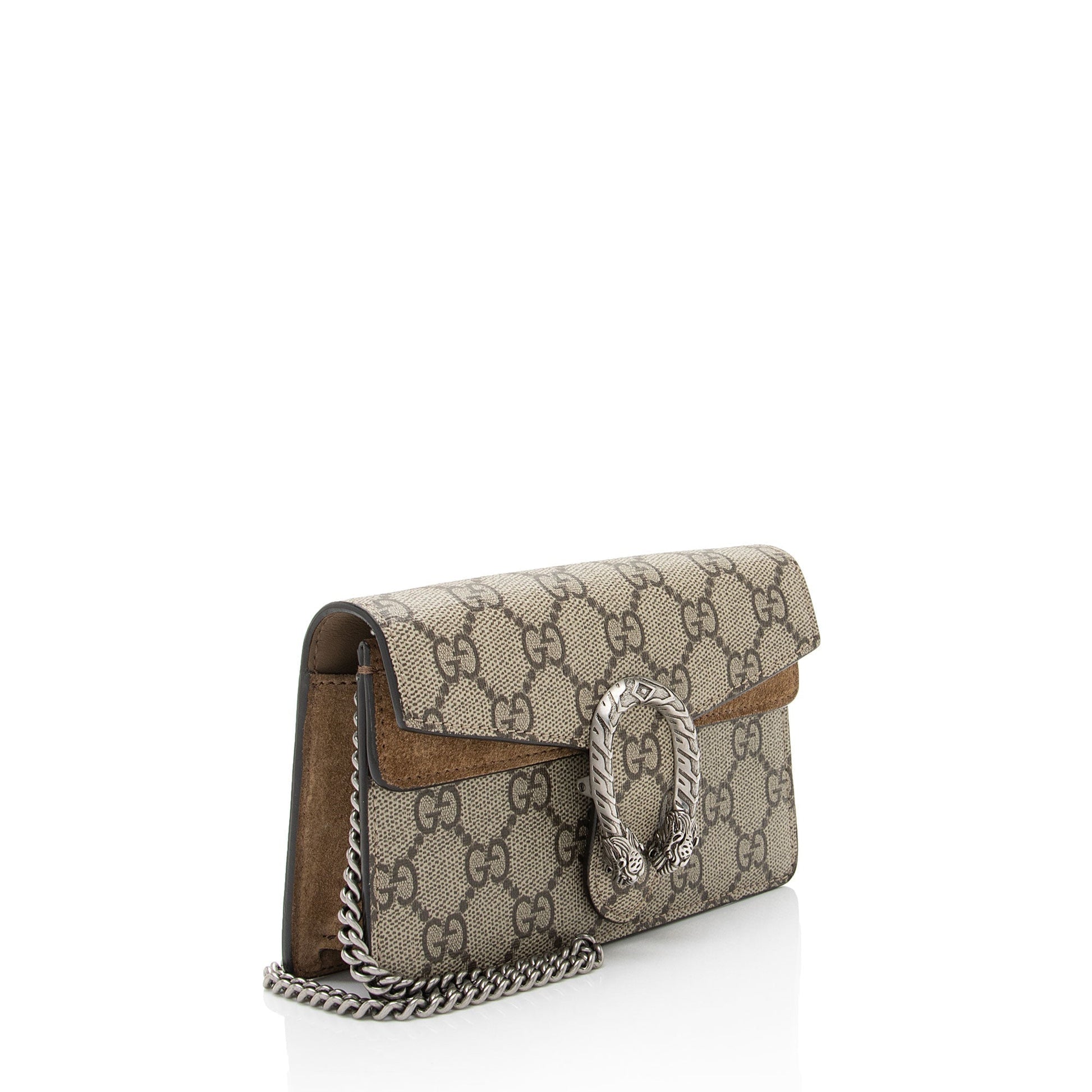 Gucci GG Supreme Dionysus Super SHF-tAmf4H Canvas Suede Brown Beige Crossbody Bag