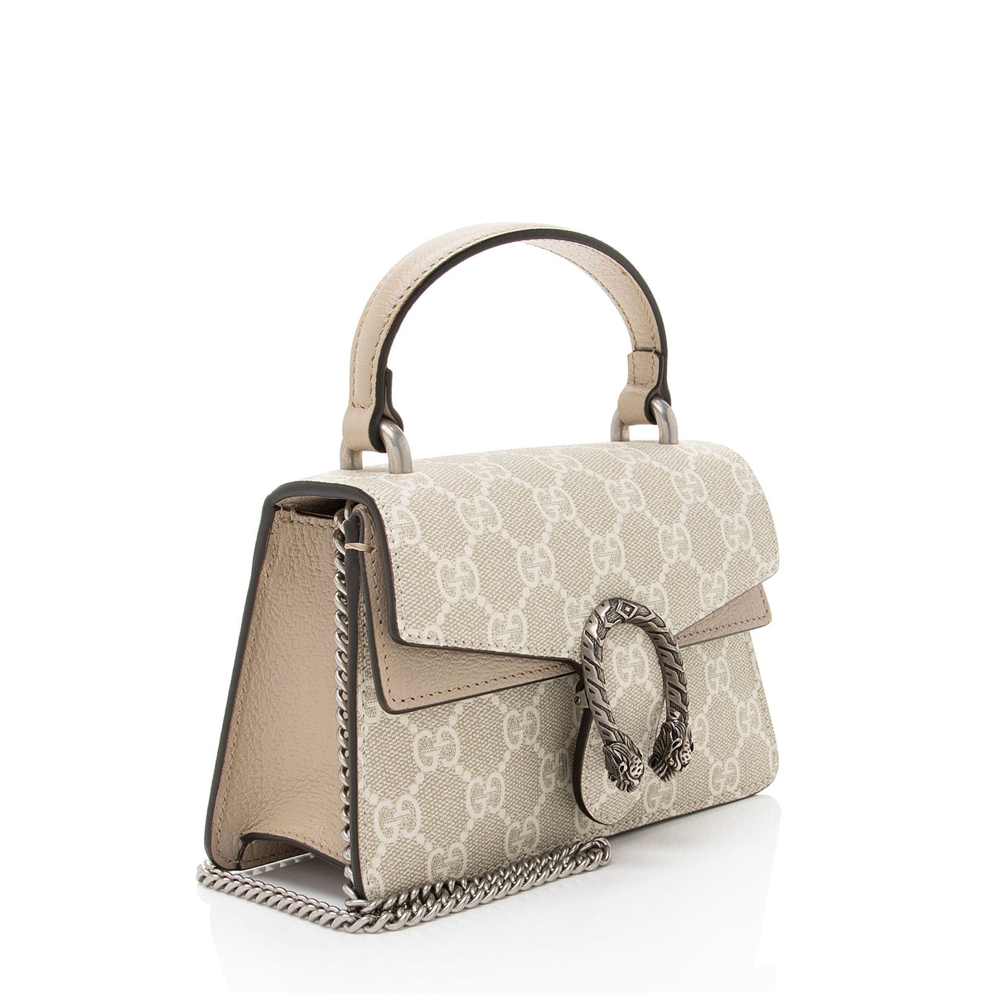 Gucci GG Supreme Dionysus Canvas Beige Mini Top Handle Satchel Bag