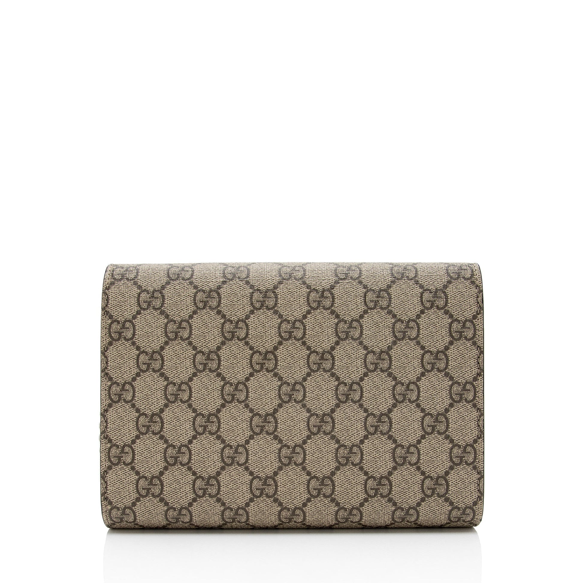 Gucci GG Supreme Dionysus Wallet on Leather Canvas Beige Chain Crossbody Bag
