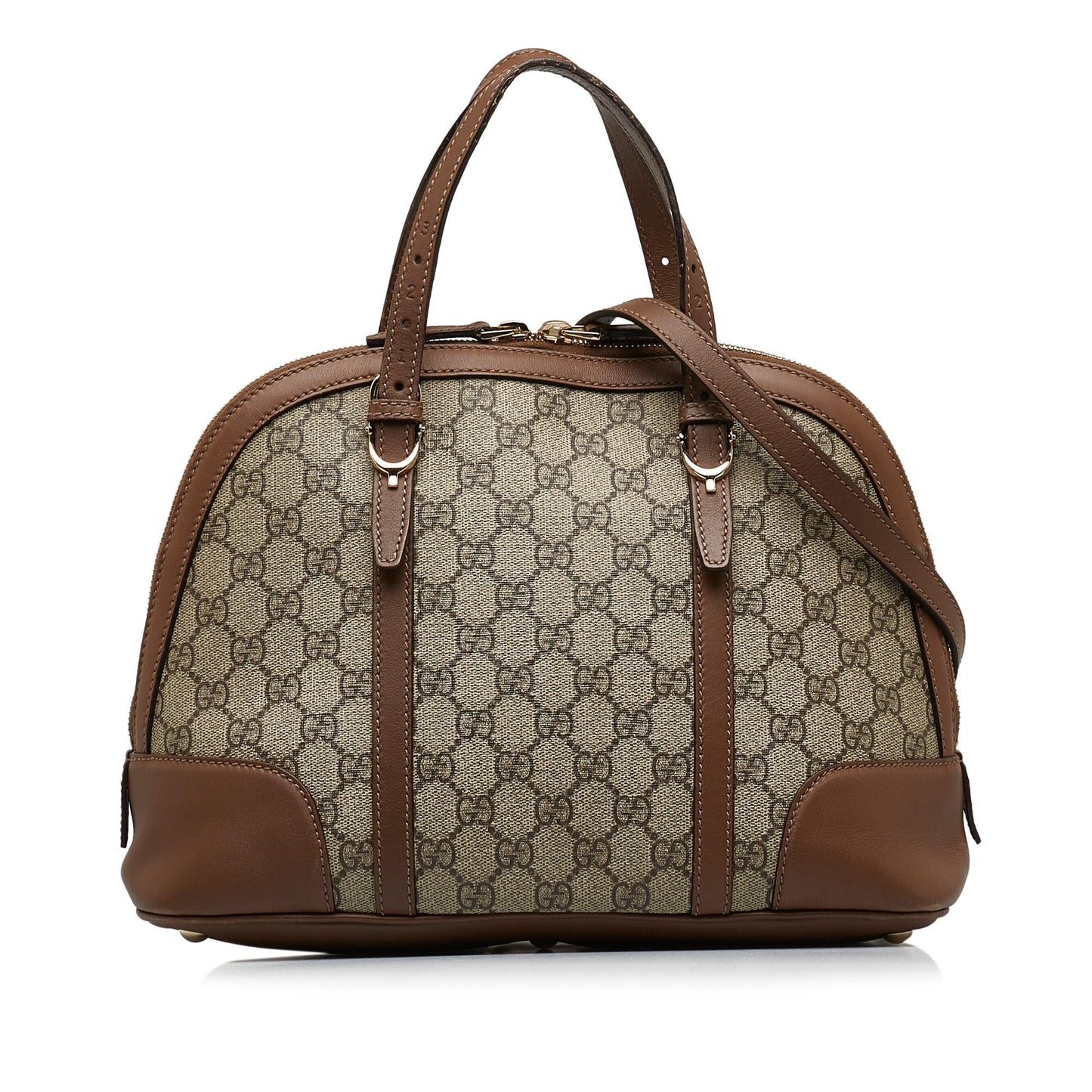 Gucci GG Supreme Dome SHG-lWvBL7 Canvas Calf Brown Satchel Bag