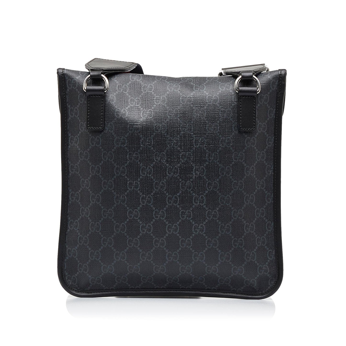 Gucci GG Supreme Envelope Web SHG-XQKQ70 Canvas Black Crossbody Bag