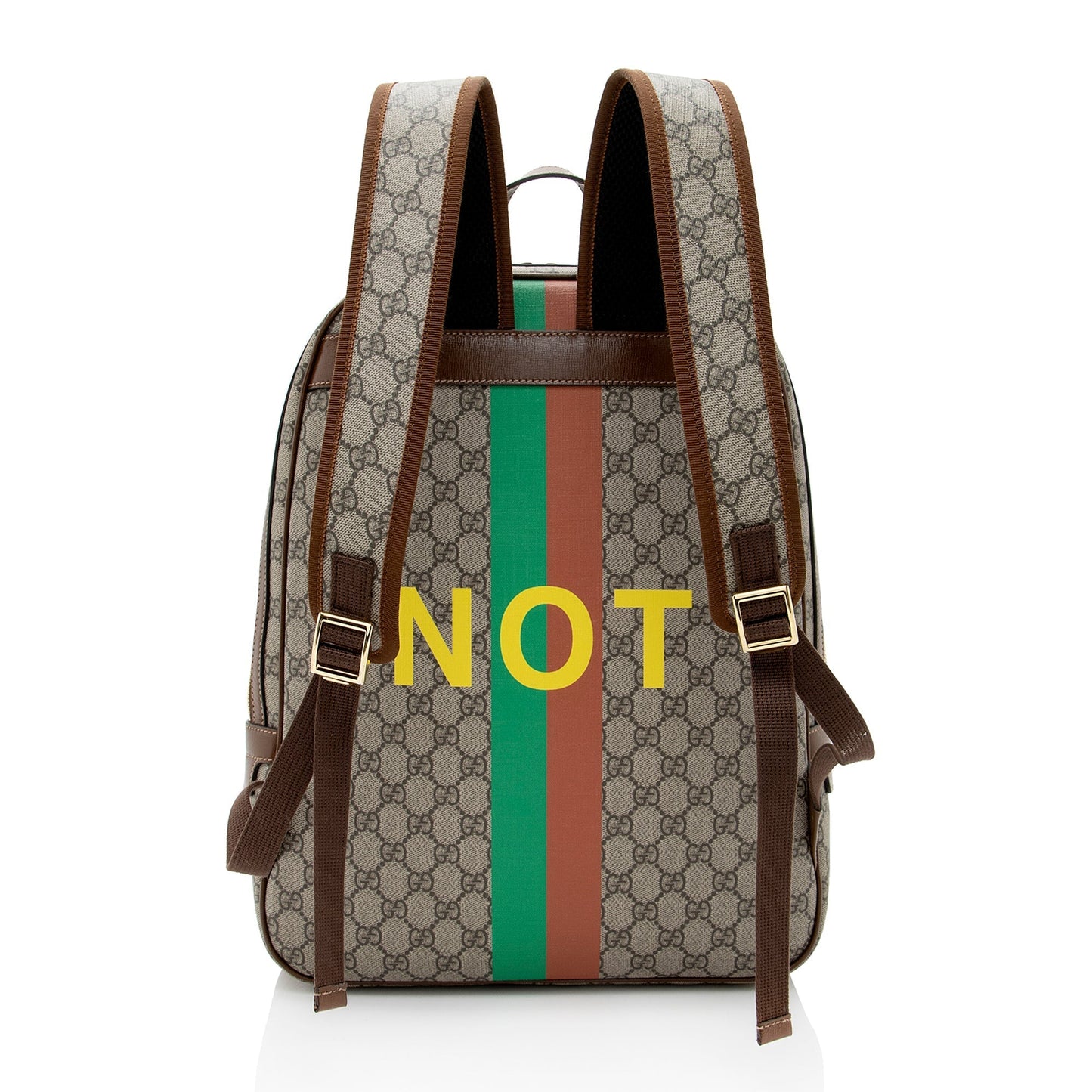 Gucci GG Supreme Fake Not Day Leather Canvas Nylon Brown Shoulder Bag