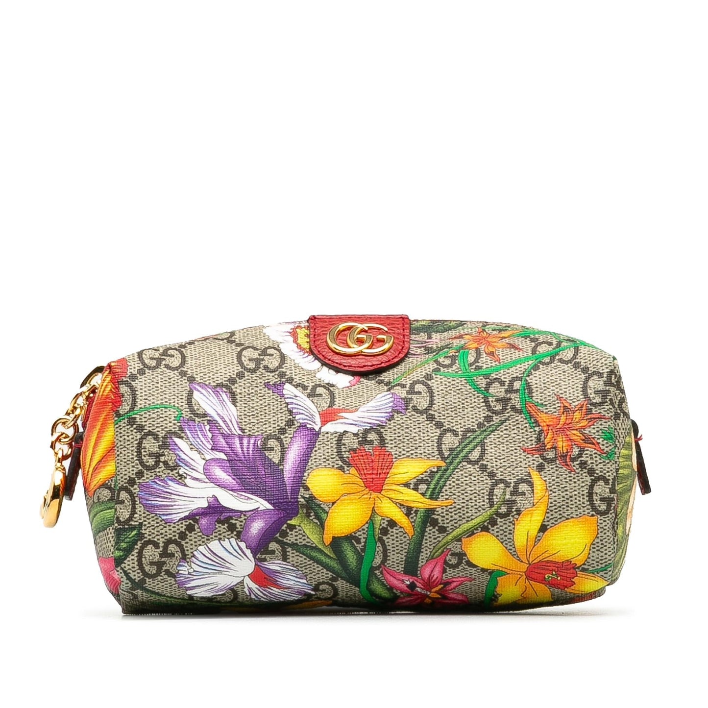 Gucci GG Supreme Flora Ophidia Cosmetic Canvas Brown Handbag
