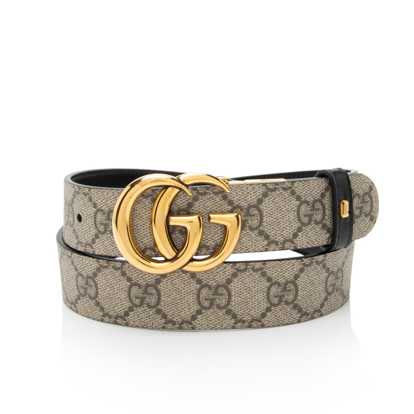Gucci GG Supreme GG Marmont Reversible Leather Canvas Black Beige Accessory