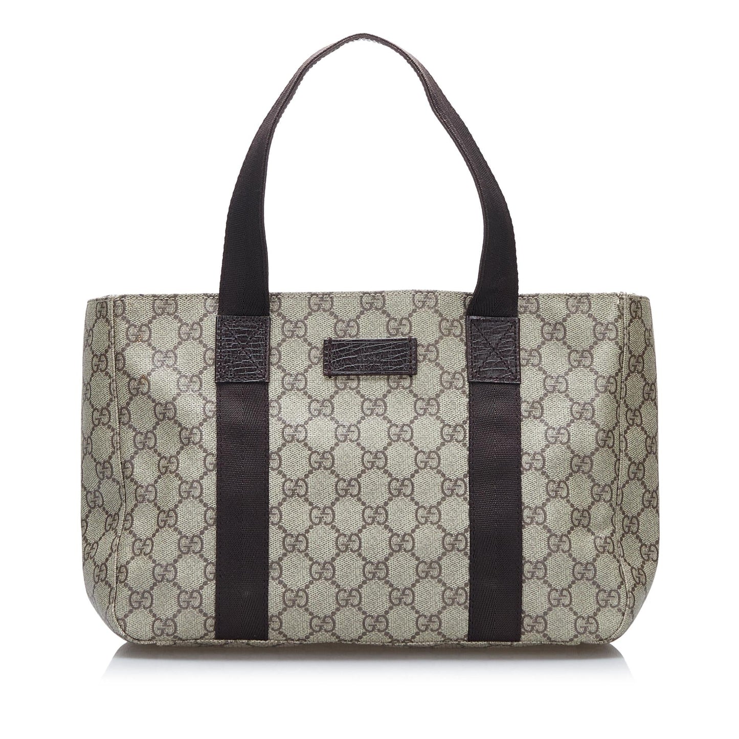 Gucci GG Supreme SHG Canvas Brown Satchel Bag Handbag Shg