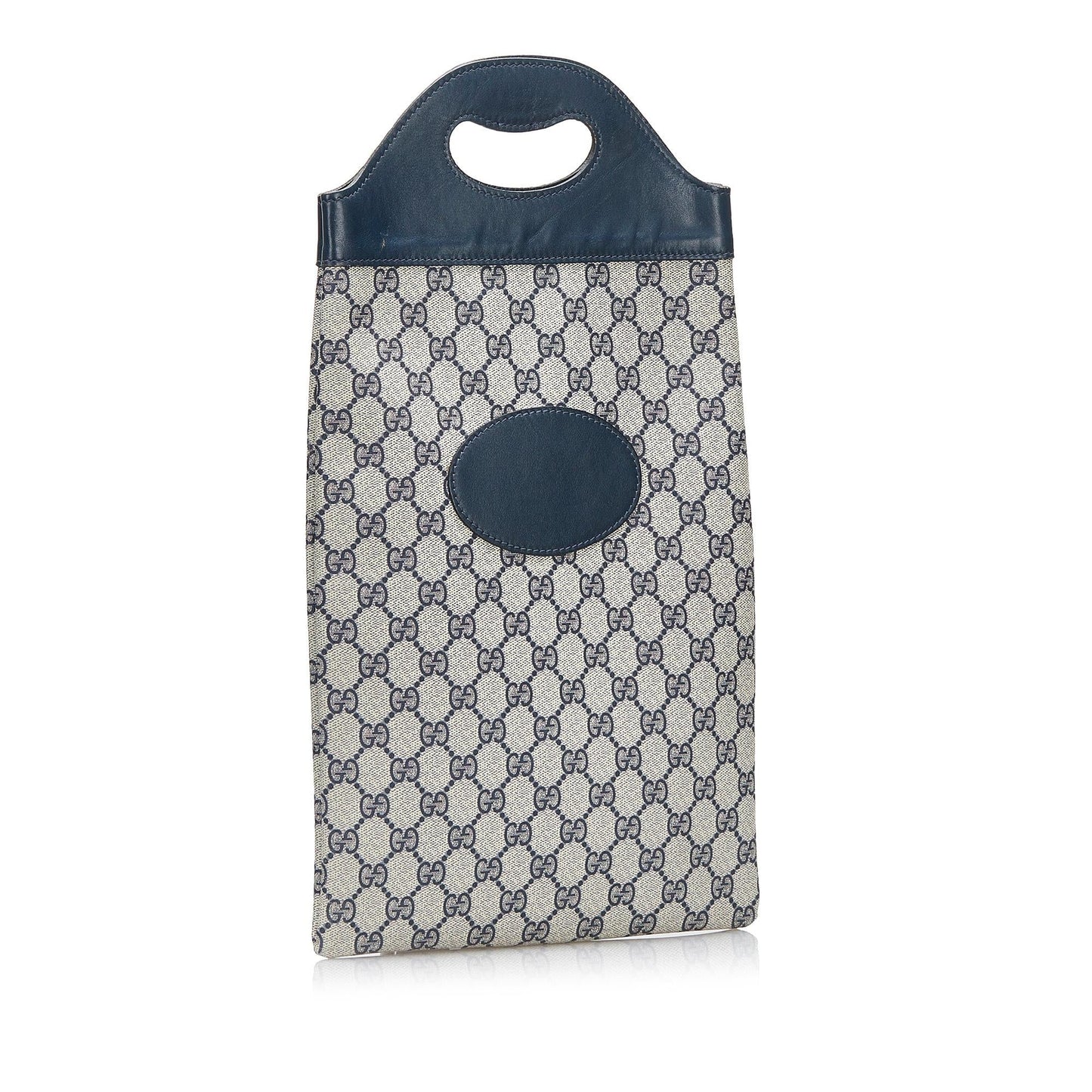 Gucci GG Supreme SHG-jOhNEg Canvas Calf Blue Grey Satchel Bag