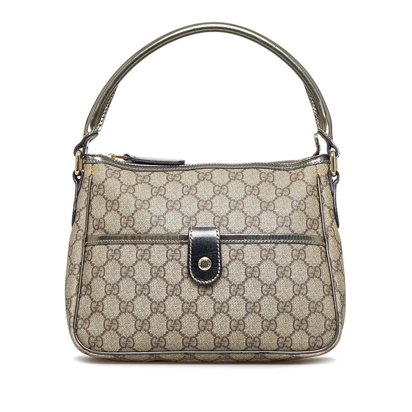 Gucci GG Supreme SHG-kF62Lc Canvas Brown Satchel Bag