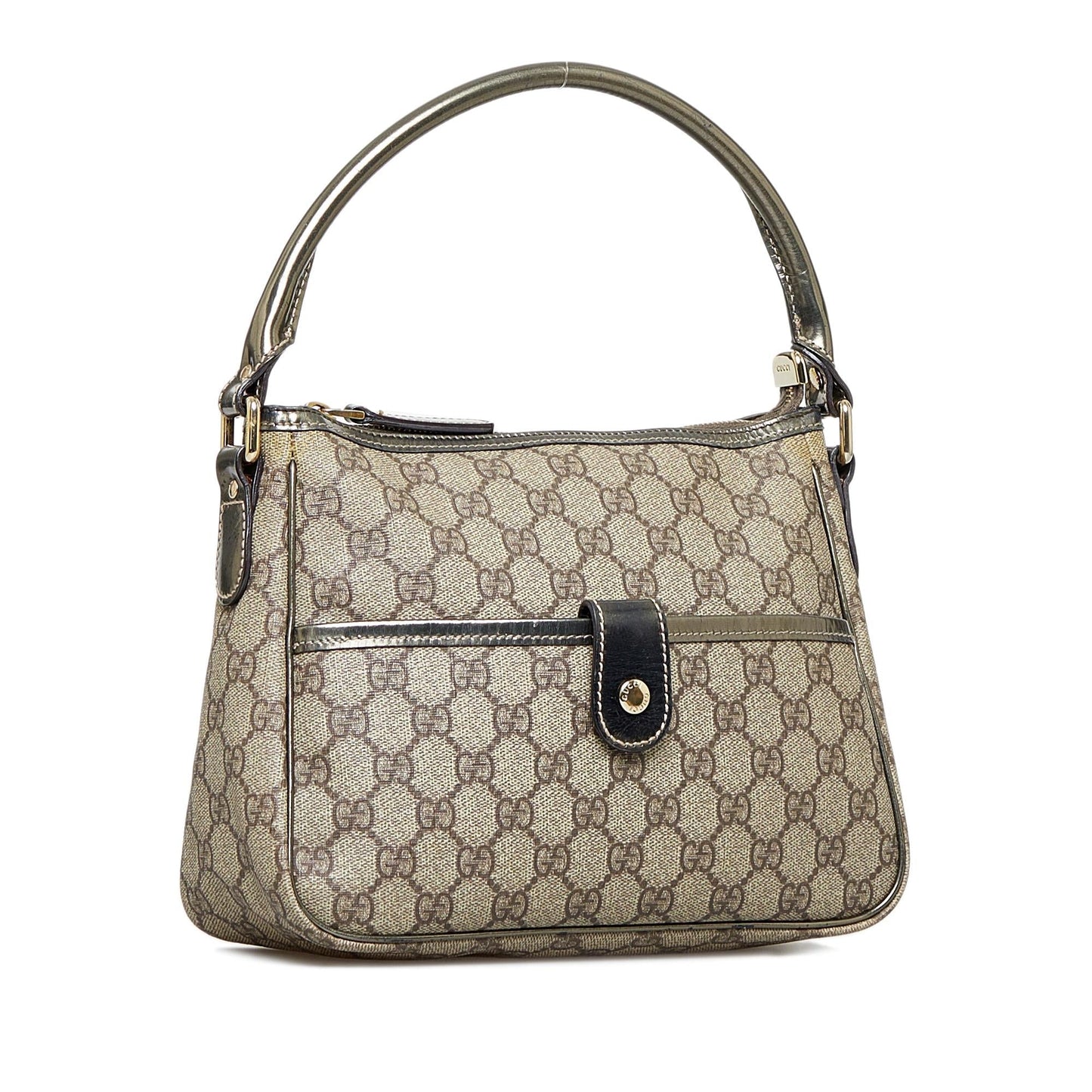 Gucci GG Supreme SHG-kF62Lc Canvas Brown Satchel Bag