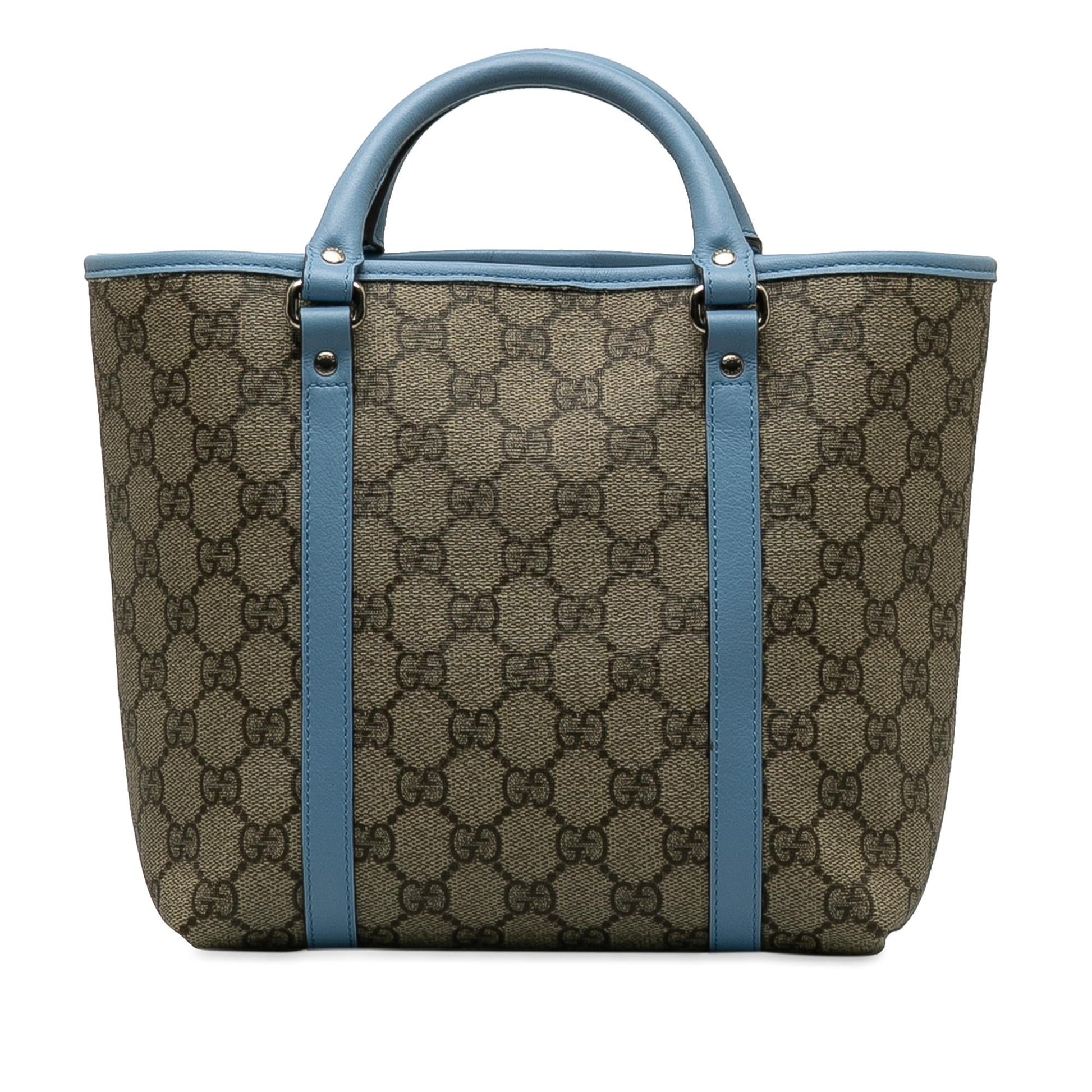 Gucci GG Supreme Canvas Brown Satchel Bag