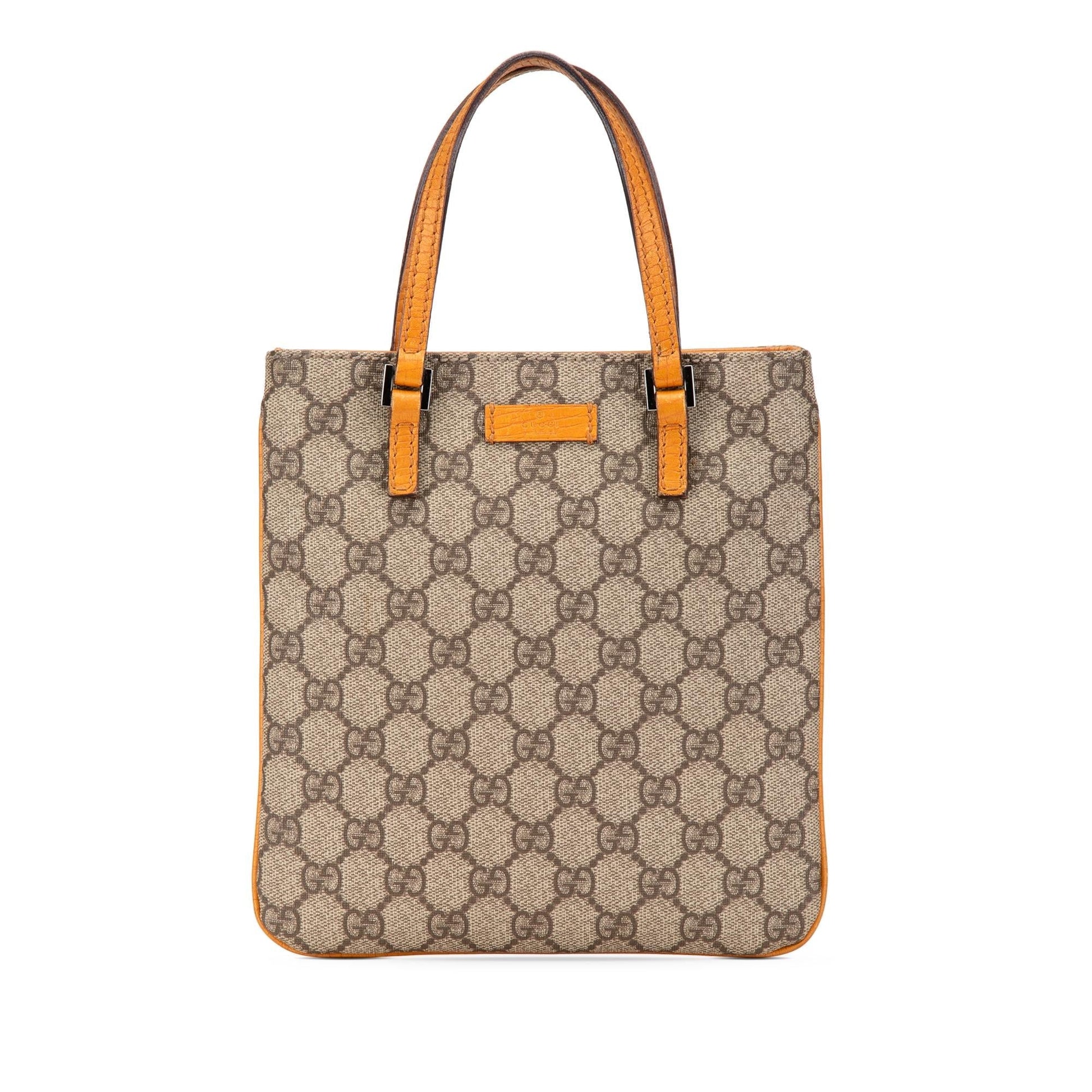 Gucci GG Supreme Canvas Brown Satchel Bag Handbag 2