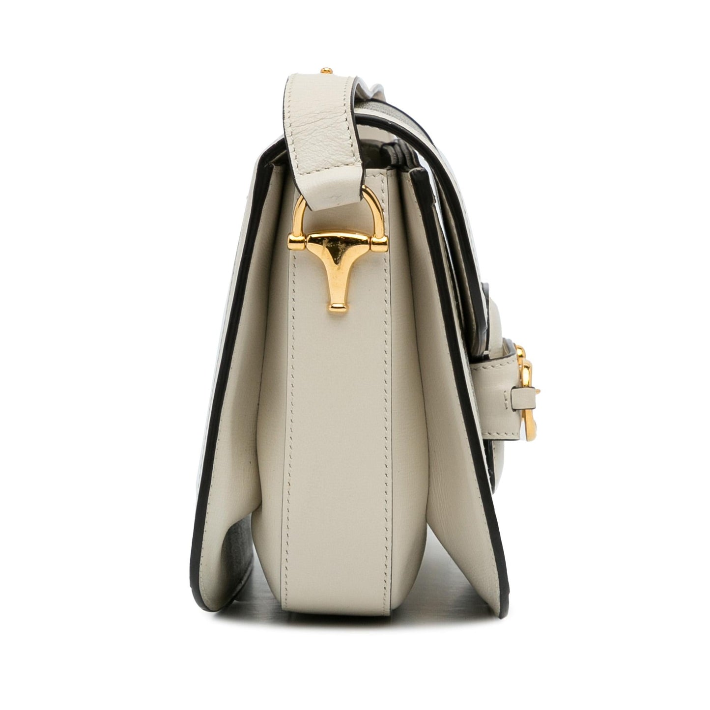 Gucci GG Supreme Horsebit SHG-hjtQvv Canvas Calf White Brown Crossbody Bag