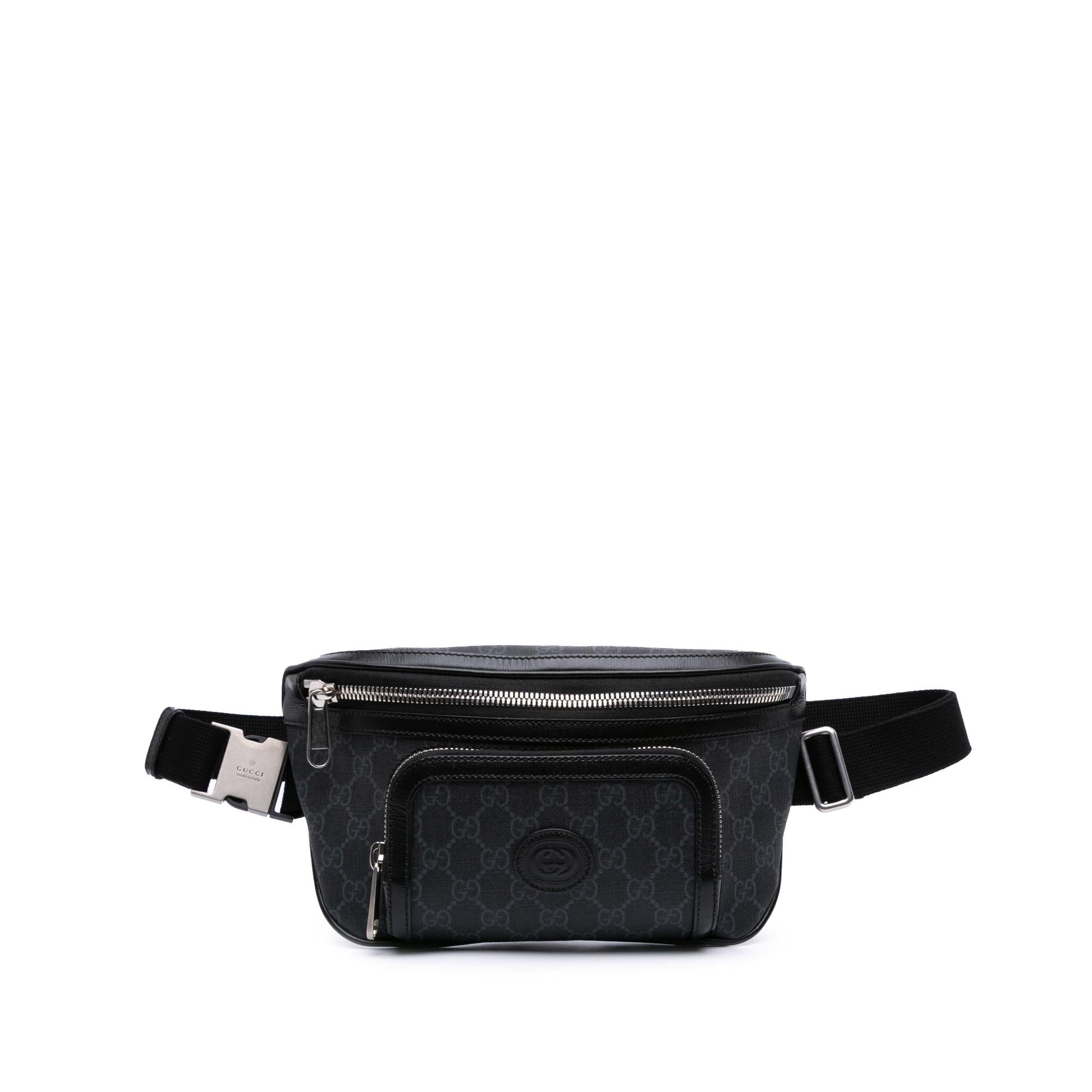 Gucci GG Supreme Interlocking G Belt Canvas Brown Accessory