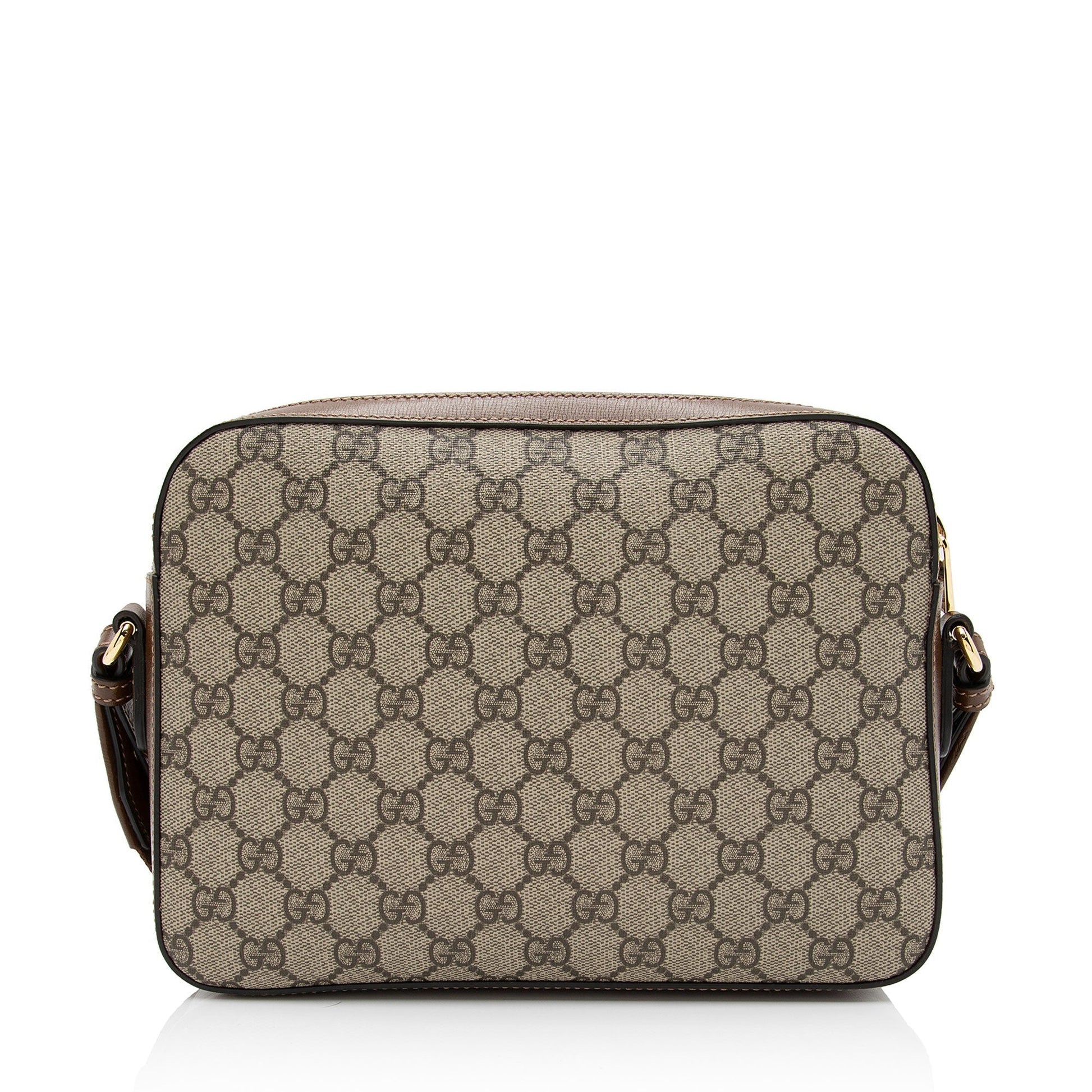 Gucci GG Supreme Retro Messenger SHF-oMskZD Leather Canvas Nylon Brown Shoulder Bag