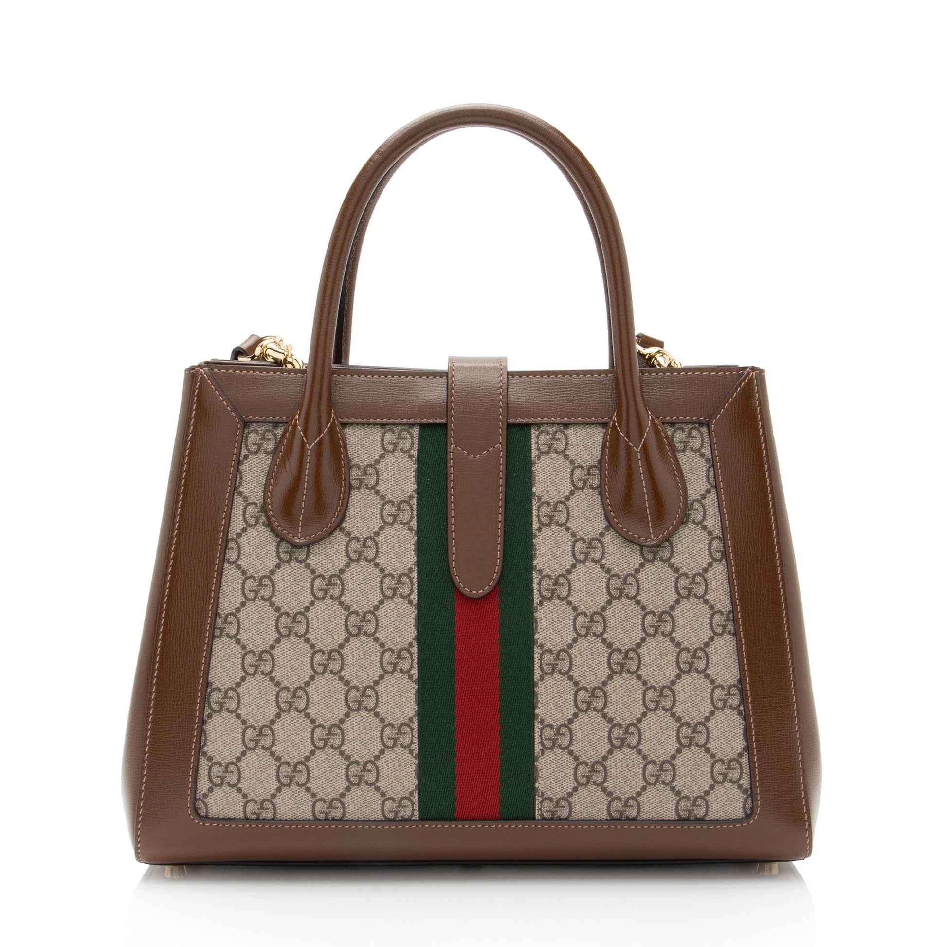 Gucci GG Supreme Jackie SHF-zzAl84 Leather Canvas Nylon Brown Tote Bag