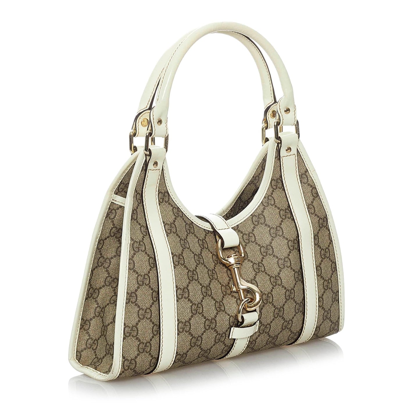 Gucci GG Supreme Jackie O SHG Canvas White Brown Shoulder Bag