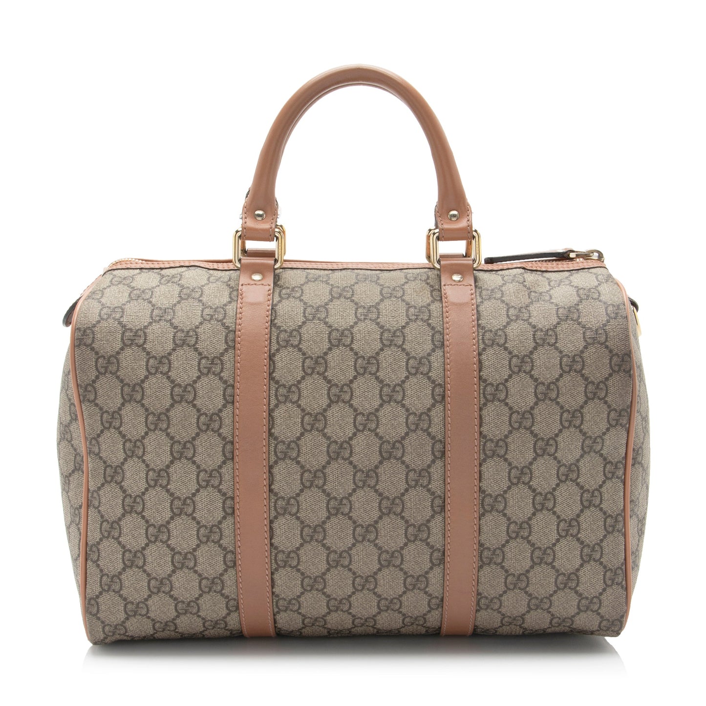 Gucci GG Supreme Joy Boston SHF-YCXPf7 Leather Canvas Brown Satchel Bag