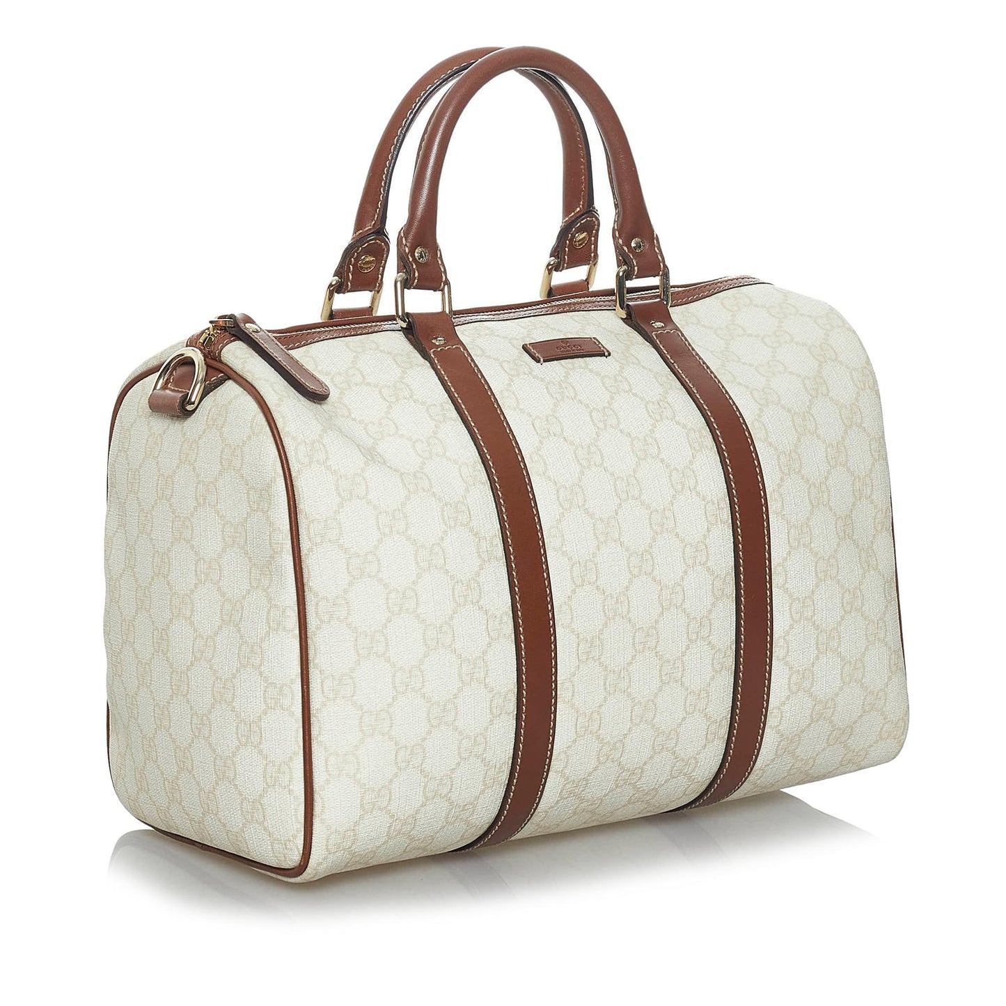 Gucci GG Supreme Joy Boston SHG Canvas White Satchel Bag