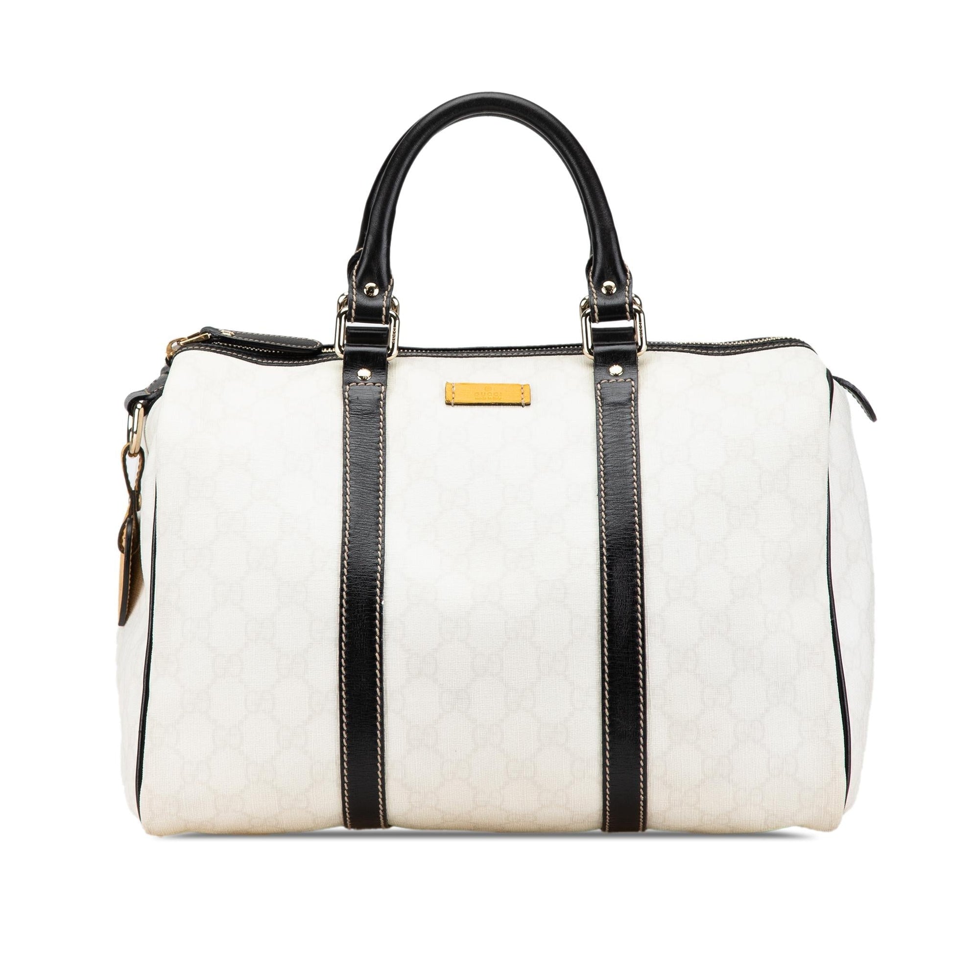 Gucci GG Supreme Joy Boston SHG-alCiJN Canvas White Satchel Bag