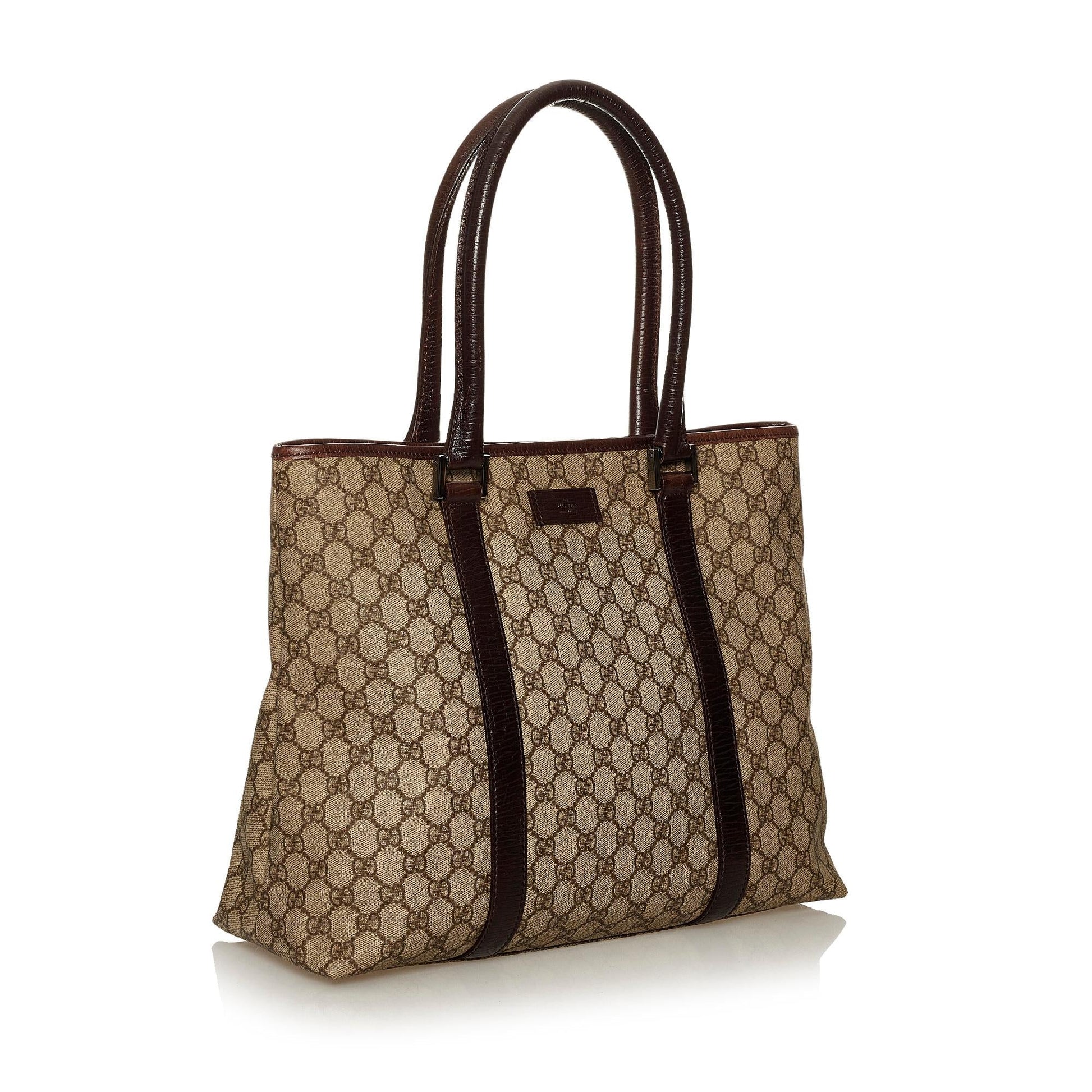 Gucci GG Supreme Joy SHG Canvas Black Brown Tote Bag