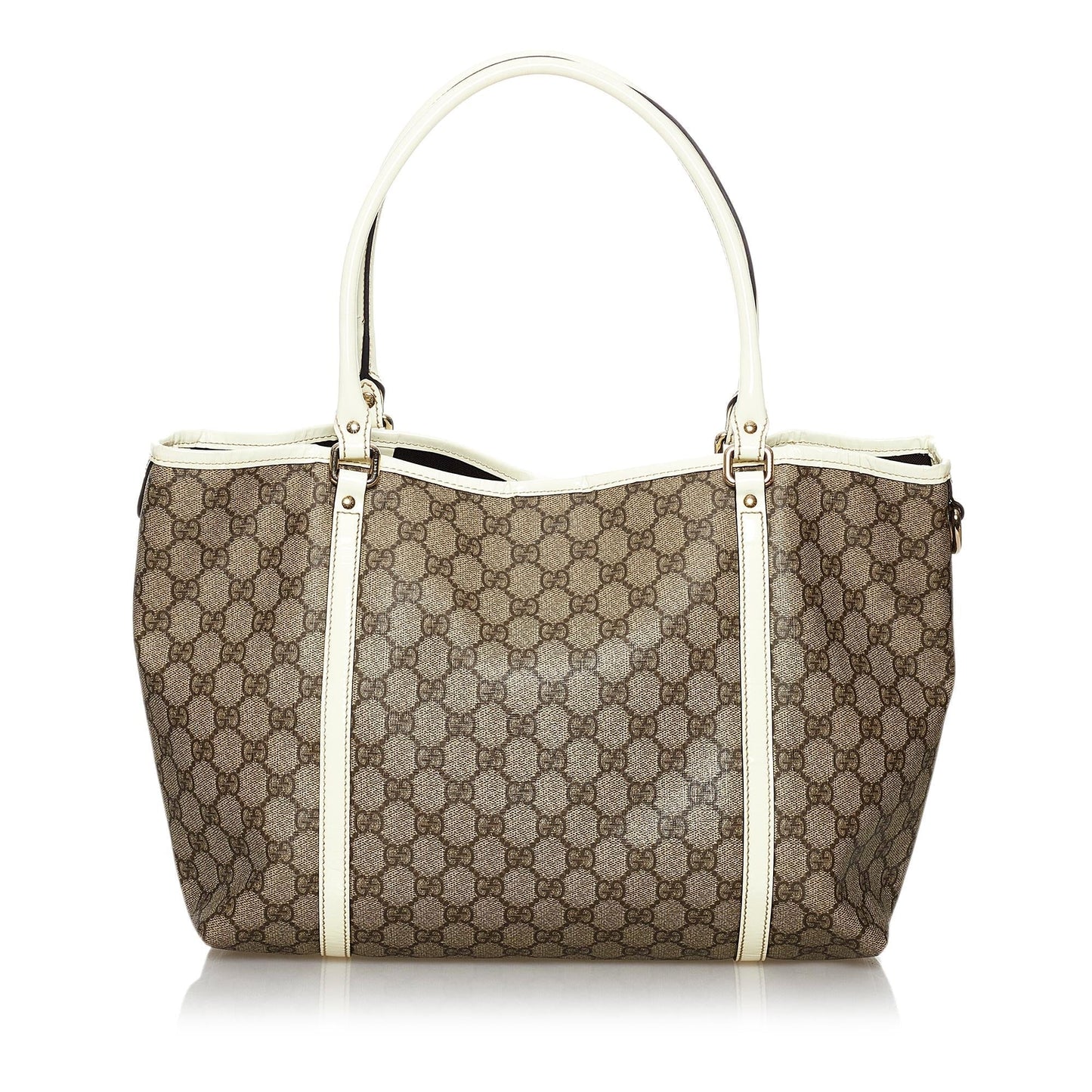 Gucci GG Supreme Joy SHG Canvas White Brown Tote Bag 3