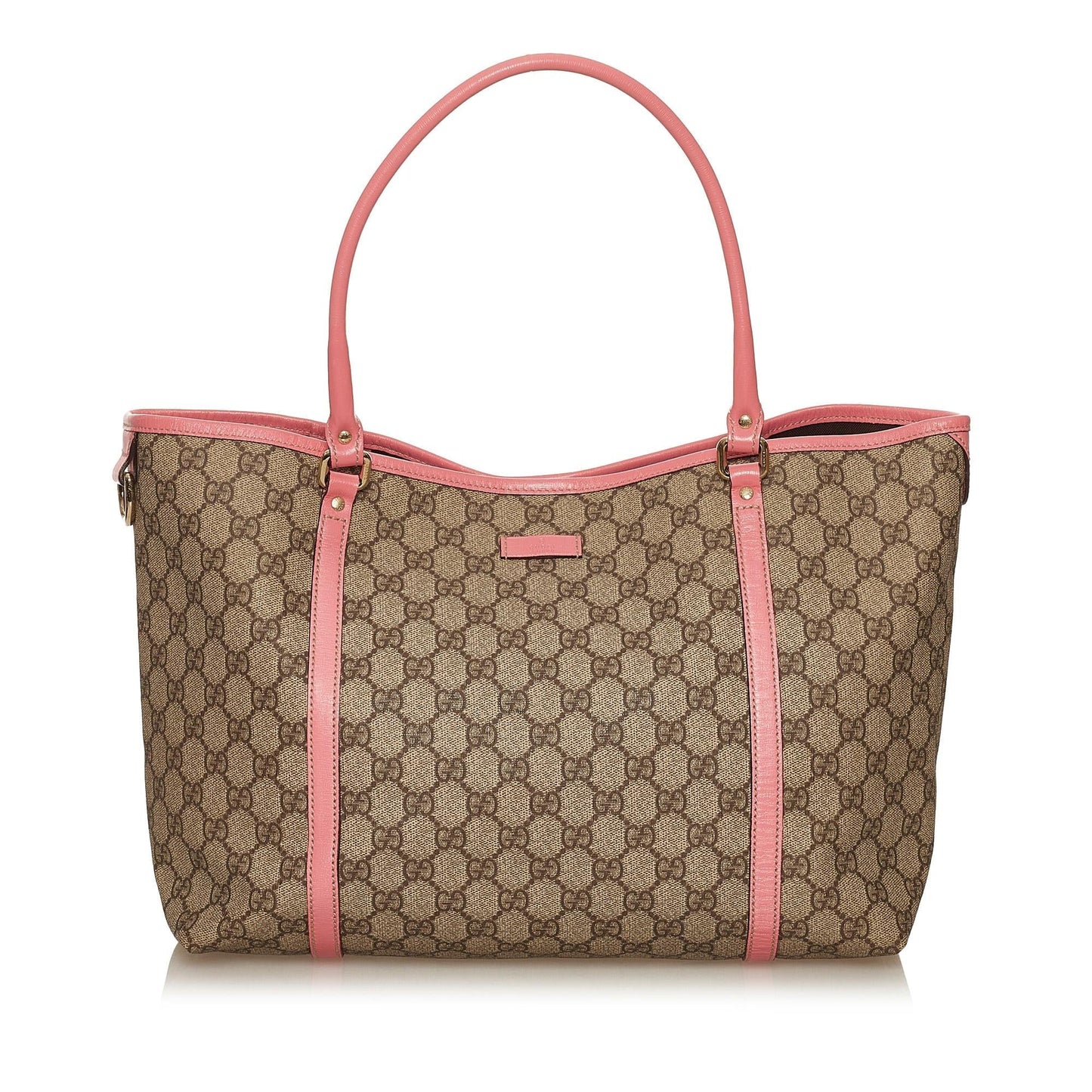 Gucci GG Supreme Joy SHG Canvas Brown Pink Tote Bag