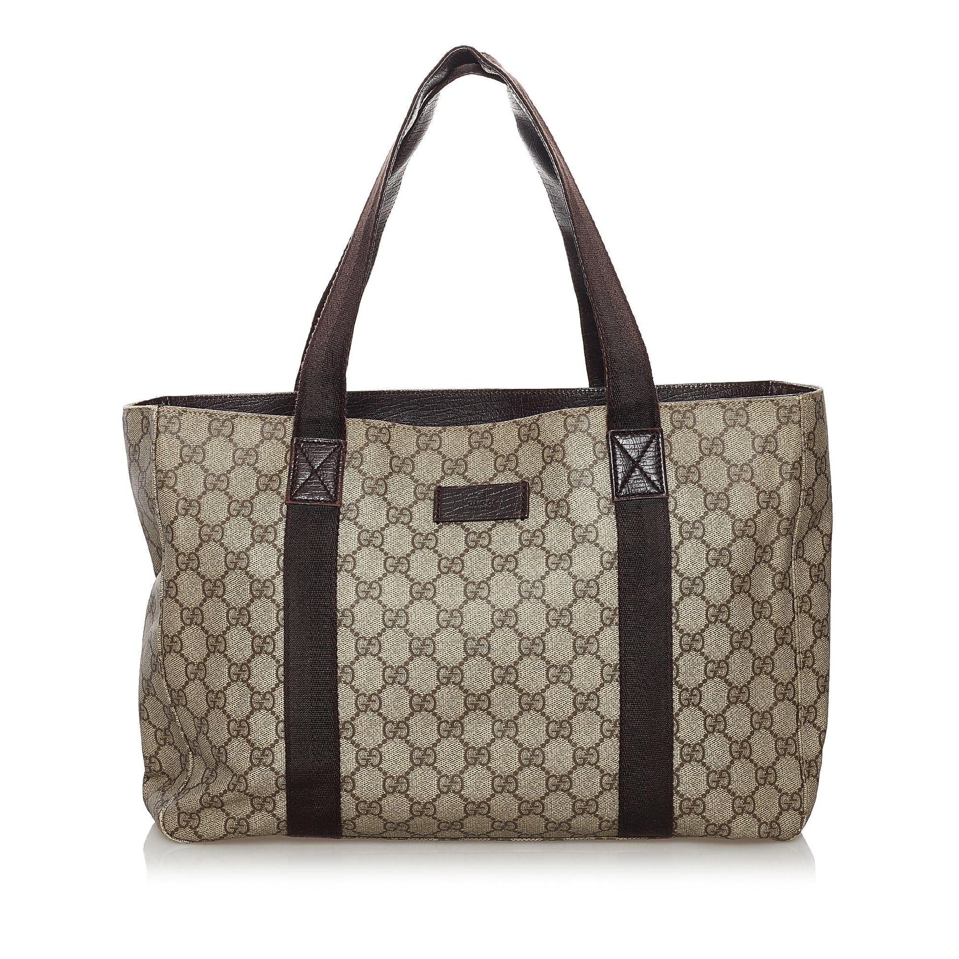 Gucci GG Supreme Joy SHG Canvas Brown Tote Bag Bag Shg