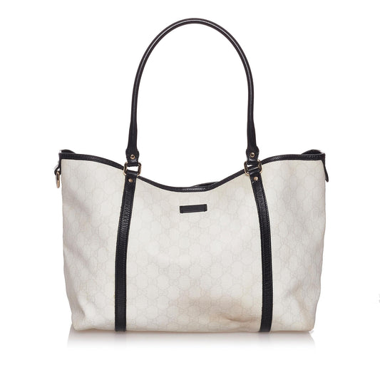 Gucci GG Supreme Joy SHG Canvas Calf Black White Tote Bag