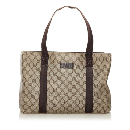 Gucci GG Supreme Joy SHG Canvas Brown Tote Bag 4