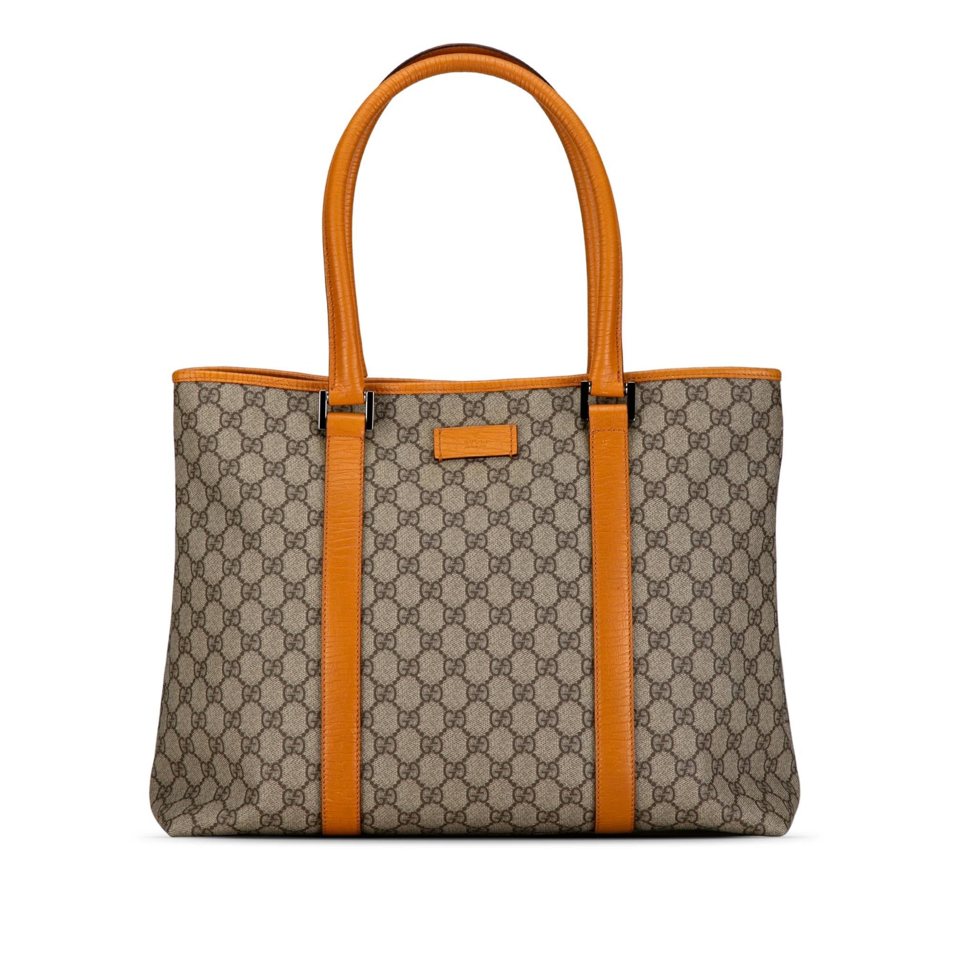 Gucci GG Supreme Joy SHG-LHf88E Canvas Calf Brown Tote Bag