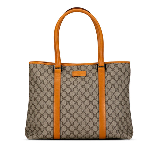 Gucci GG Supreme Joy SHG-LHf88E Canvas Calf Brown Tote Bag