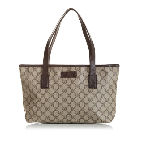 Gucci GG Supreme Joy SHG Canvas Brown Small Tote Bag