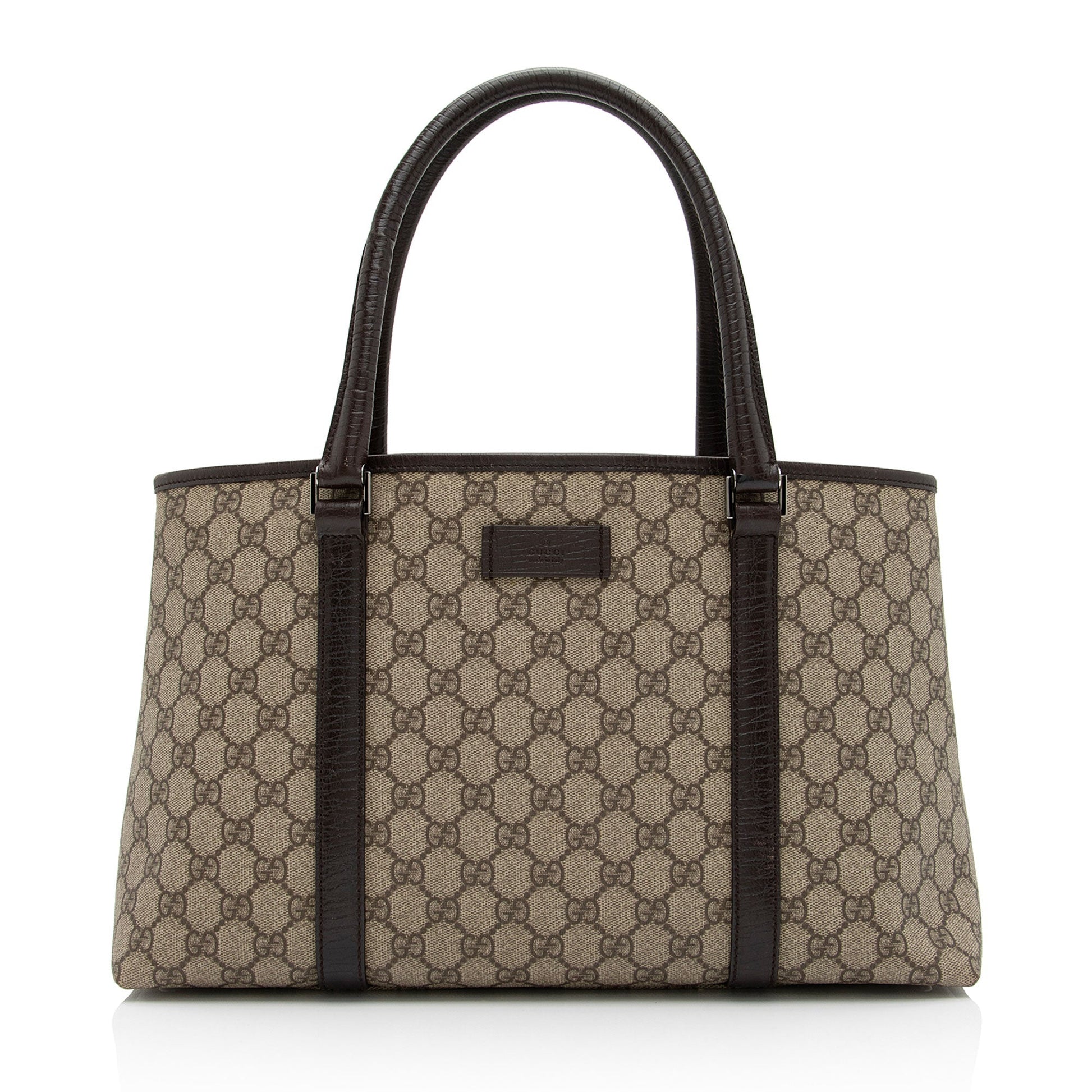 Gucci GG Supreme Joy SHF-tCmjoK Leather Canvas Beige Tote Bag