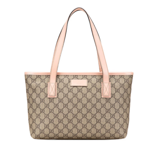 Gucci GG Supreme Joy Canvas Calf Brown Tote Bag