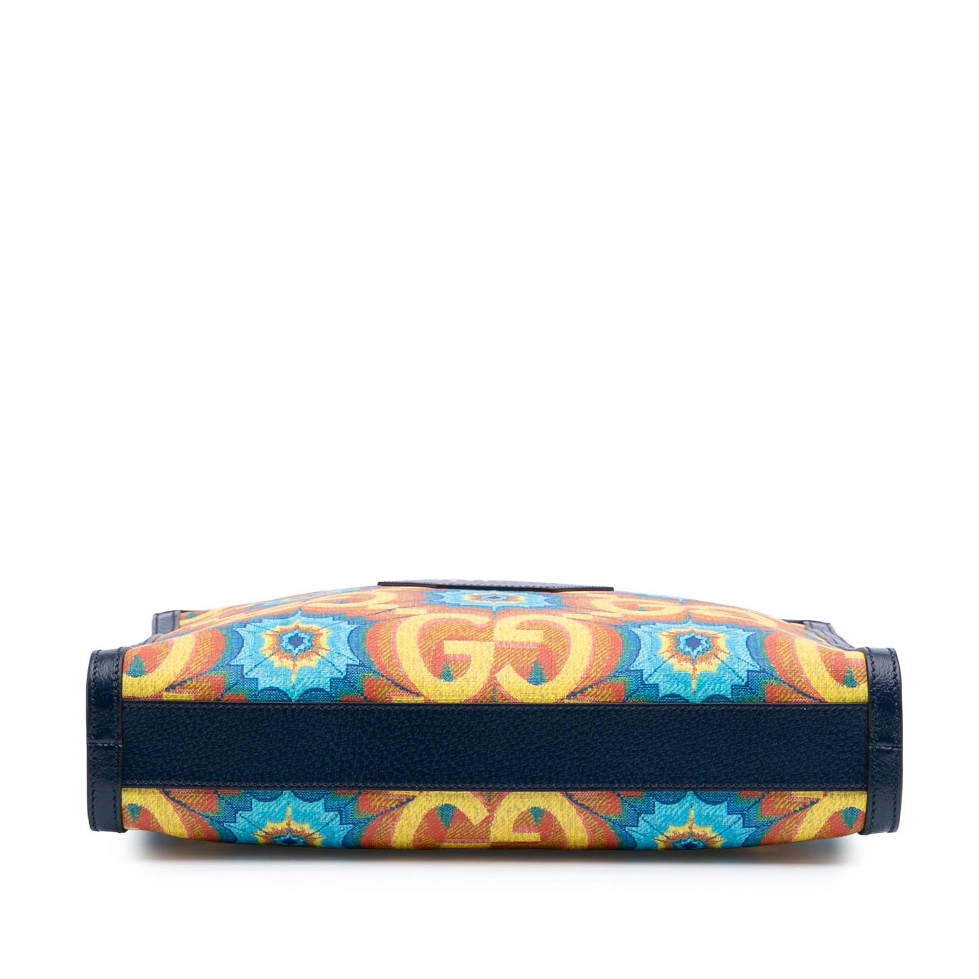 Gucci GG Supreme Kaleidoscope Canvas Blue Tote Bag Tote 1