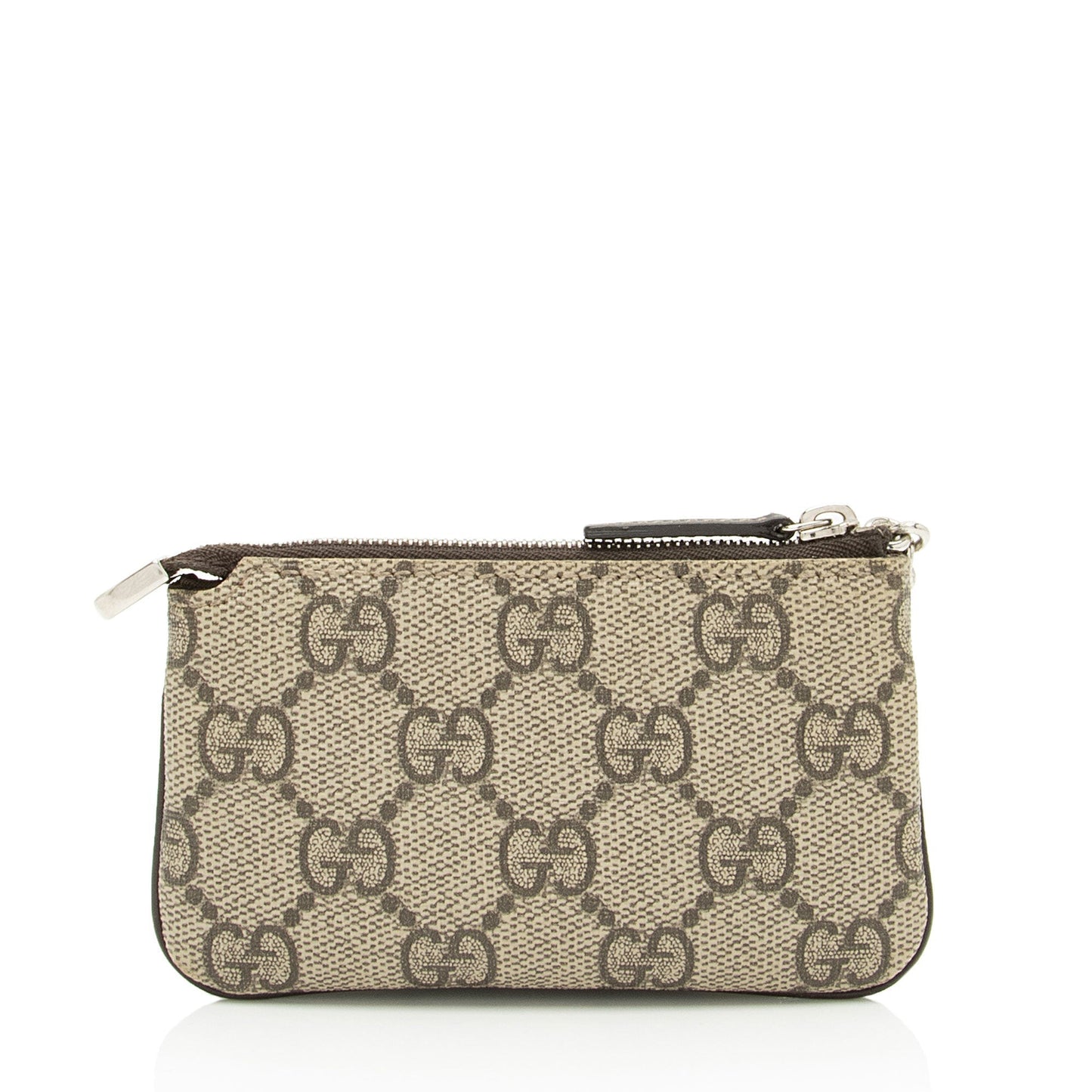 Gucci GG Supreme Key Pouch SHF-BrByDR Leather Canvas Brown Beige Accessory