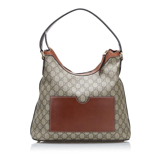 Gucci GG Supreme Linea A SHG-mThBcA Canvas Calf Brown Shoulder Bag