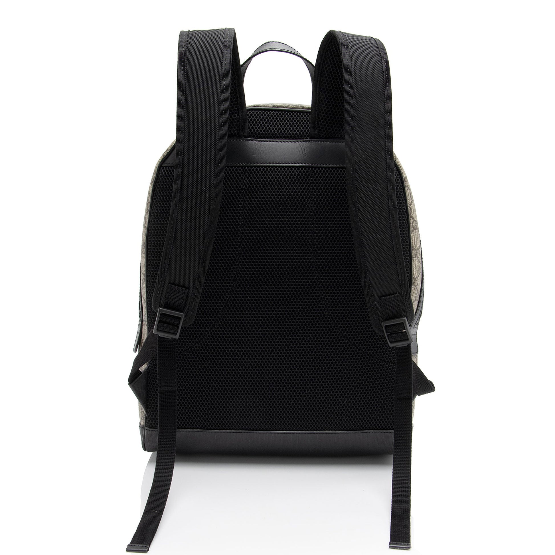 Gucci GG Supreme Backpack SHF-IMCi1i Leather Canvas Nylon Black Shoulder Bag