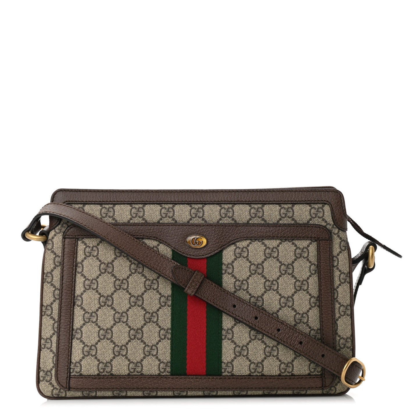 Gucci GG SUPREME WEB OPHIDIA Monogram Medium Travel Bag