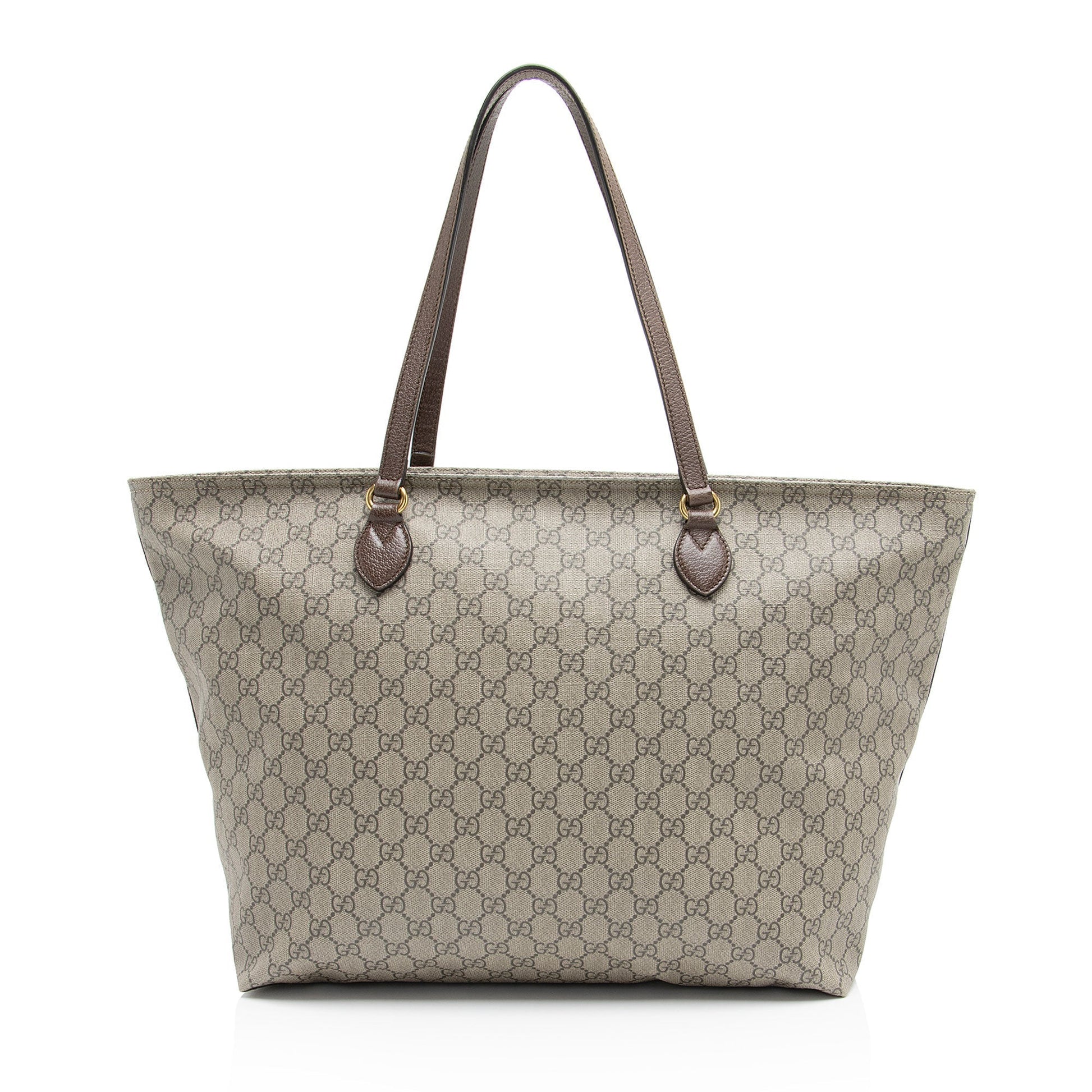 Gucci GG Supreme - FINAL Leather Canvas Brown Beige Tote Bag
