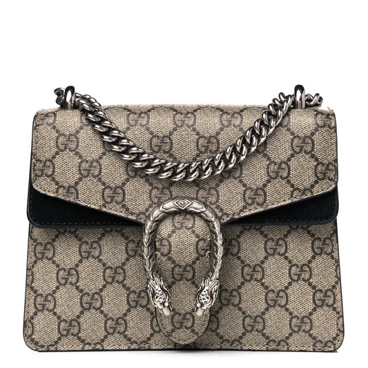 Gucci GG Supreme Dionysus Monogram Black Mini Shoulder Bag