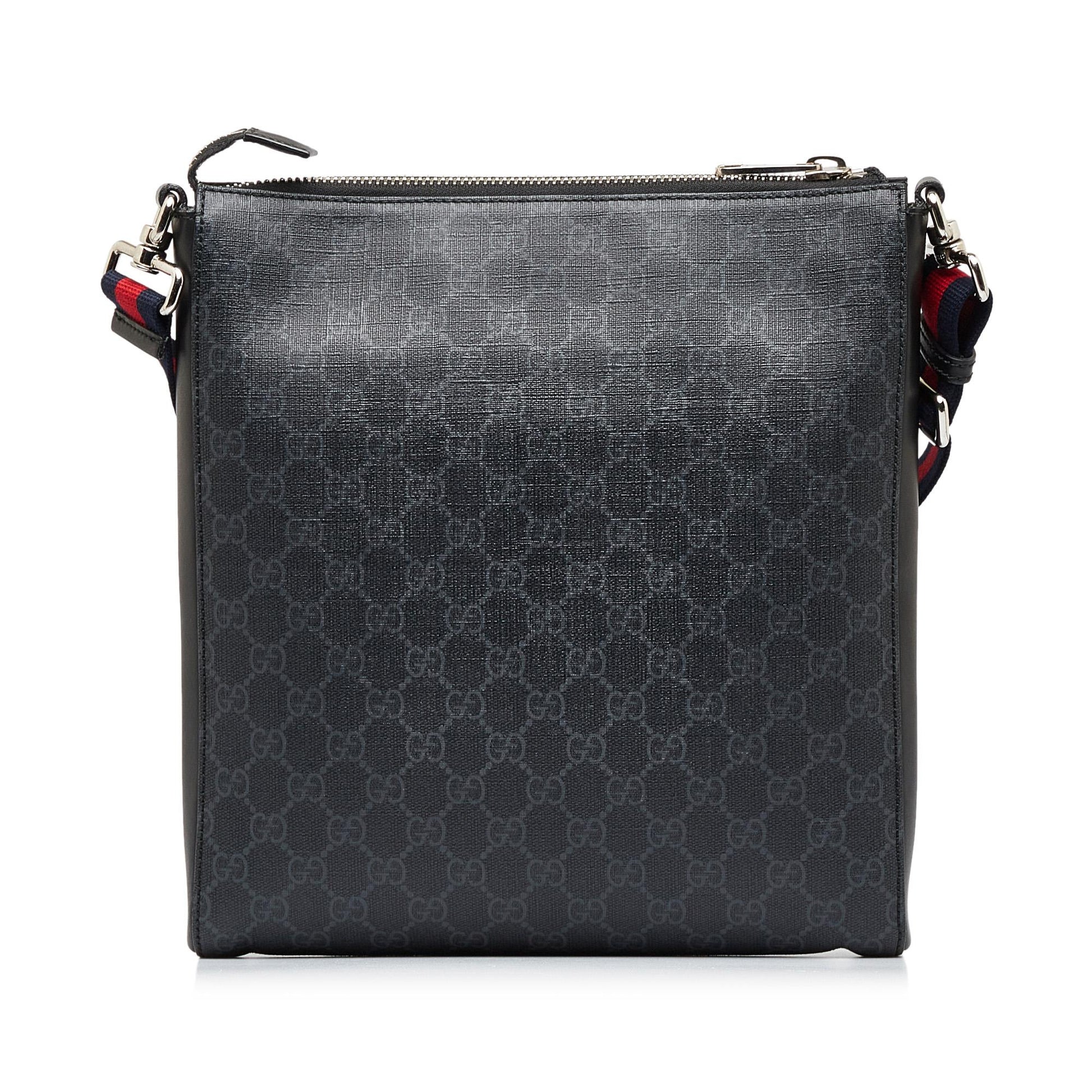 Gucci GG Supreme Night Courier SHG-B87ymk Canvas Black Crossbody Bag