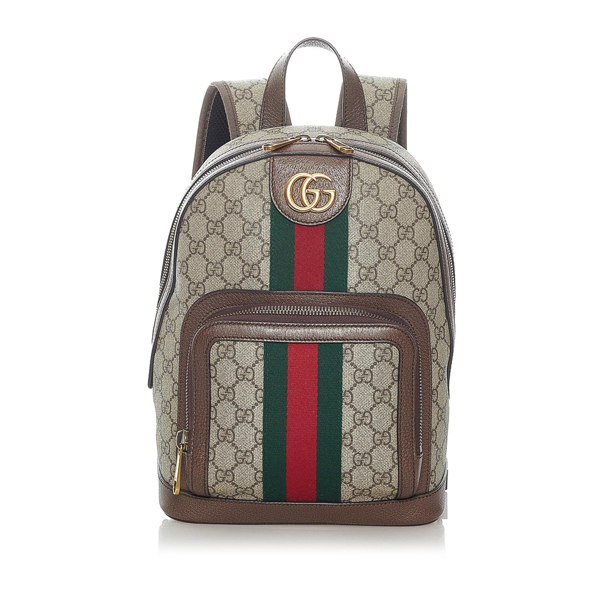 Gucci GG Supreme Ophidia Backpack SHG Canvas Brown Backpack Shg