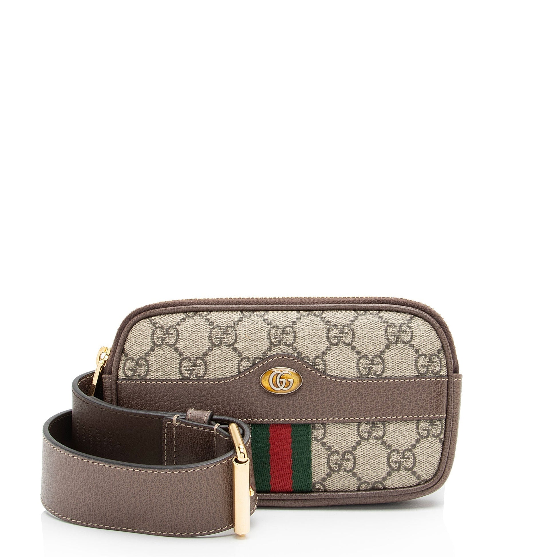 Gucci GG Supreme Ophidia Belt - Leather Canvas Nylon Brown Accessory Shf 0Ebsqg