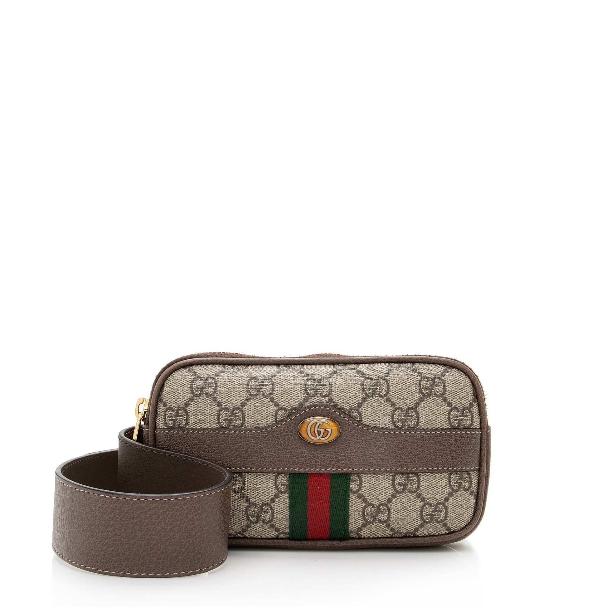Gucci GG Supreme Ophidia Belt - Leather Canvas Nylon Brown Accessory 95 Shf