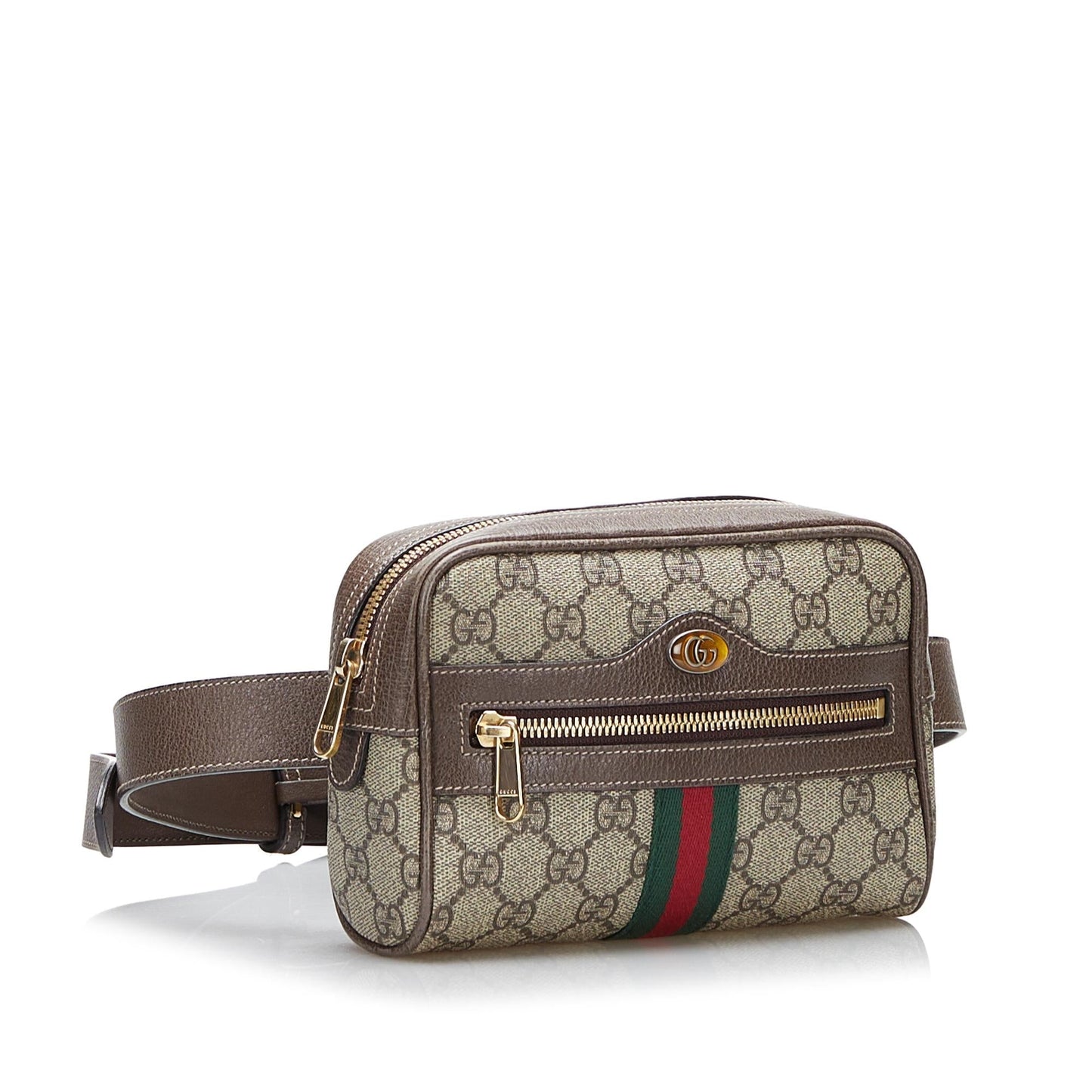 Gucci GG Supreme Ophidia Belt SHG-Z4XAJs Canvas Calf Brown Accessory