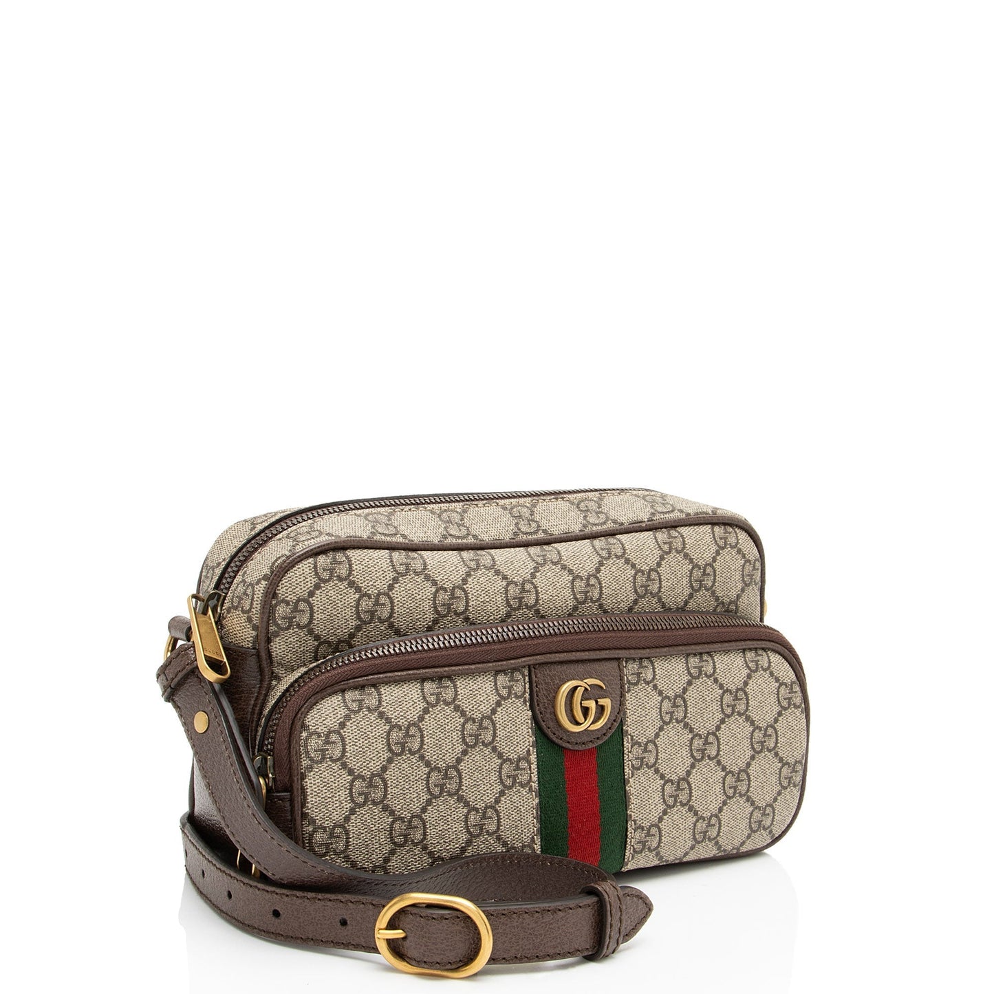 Gucci GG Supreme Ophidia Camera Canvas Brown Crossbody Bag