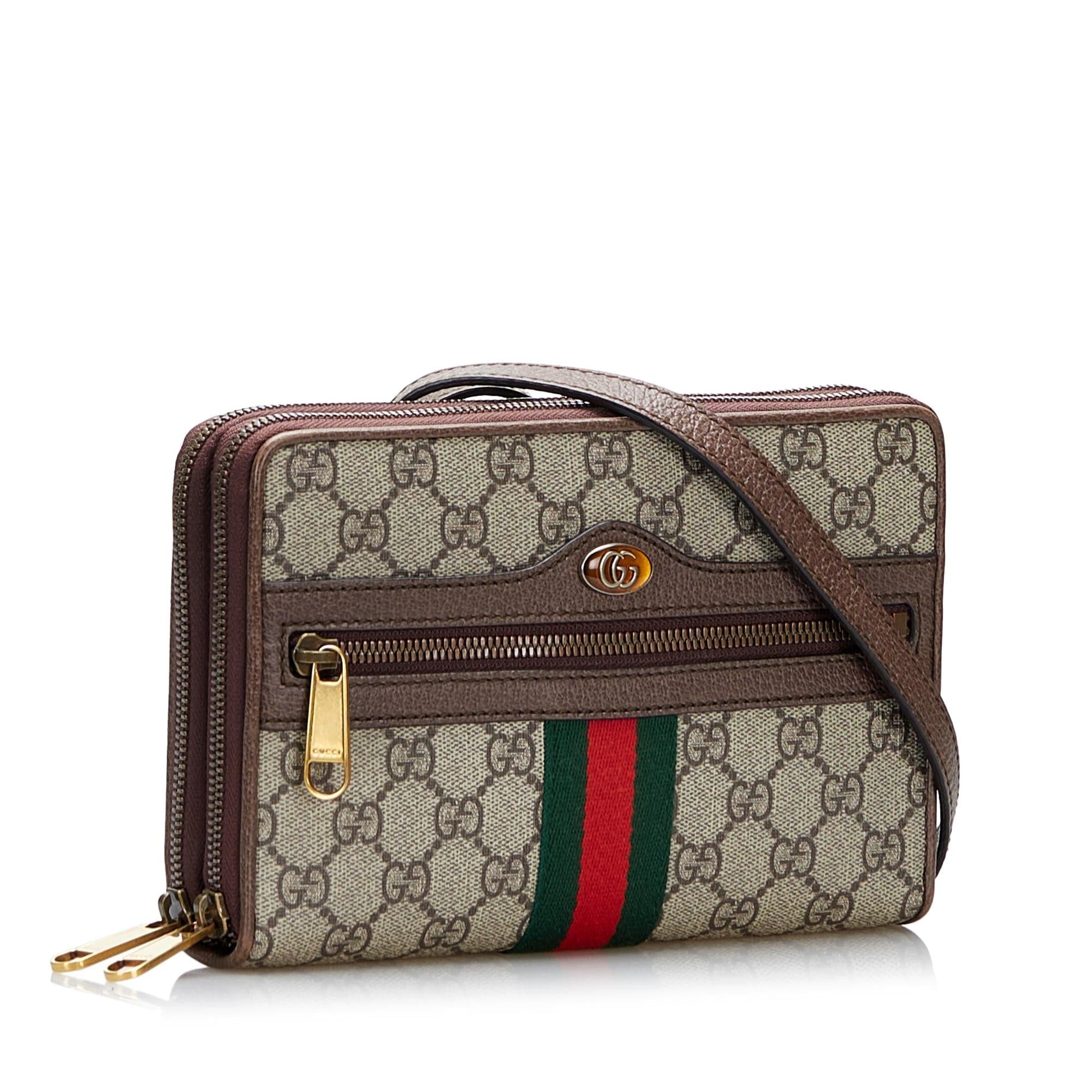 Gucci GG Supreme Ophidia SHG-AxQA4C Canvas Calf Brown Crossbody Bag